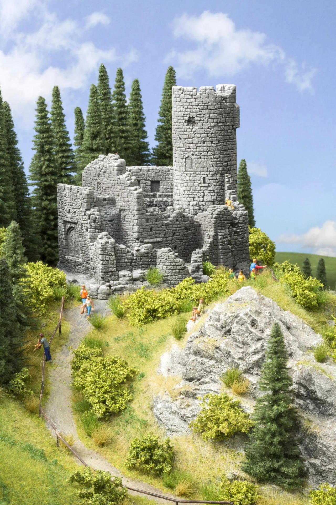 Burgruine, 20 x 16,3 cm, 16,5 cm hoch - 2