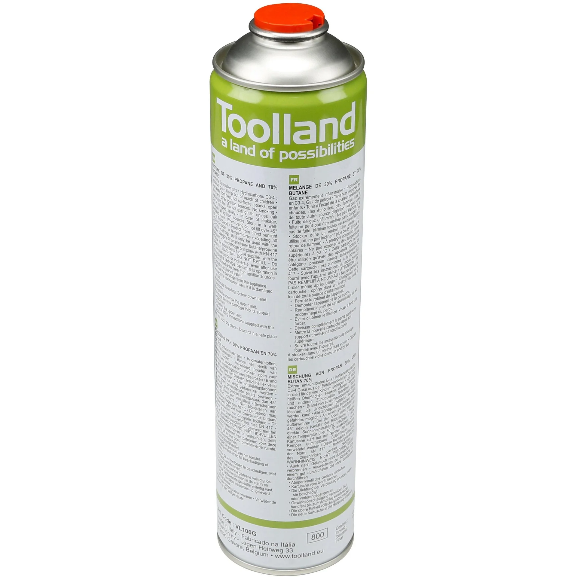 kartusche - für unkrautbrenner - 330 g - 600 ml - 1