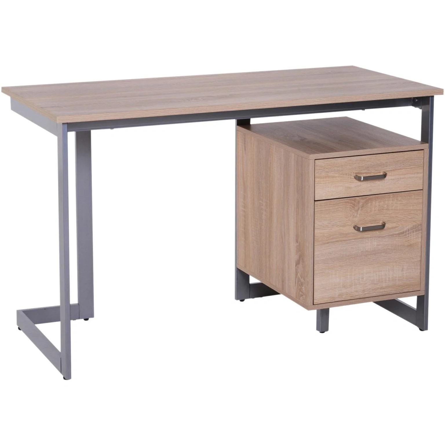 Computertisch PC-Tisch Schreibtisch Arbeitstisch Bürotisch 2 x Schublade 120 x 58 x 76 cm - 8
