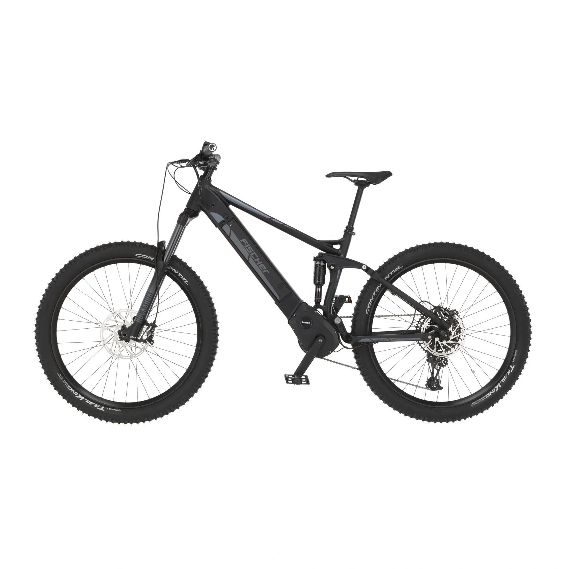 Unisex E-Bike MTB Fully, 27,5 Zoll, Rahmenhöhe 44cm, 12-Gang Kettenschaltung, schwarz matt, MONTIS 6.0i - 12
