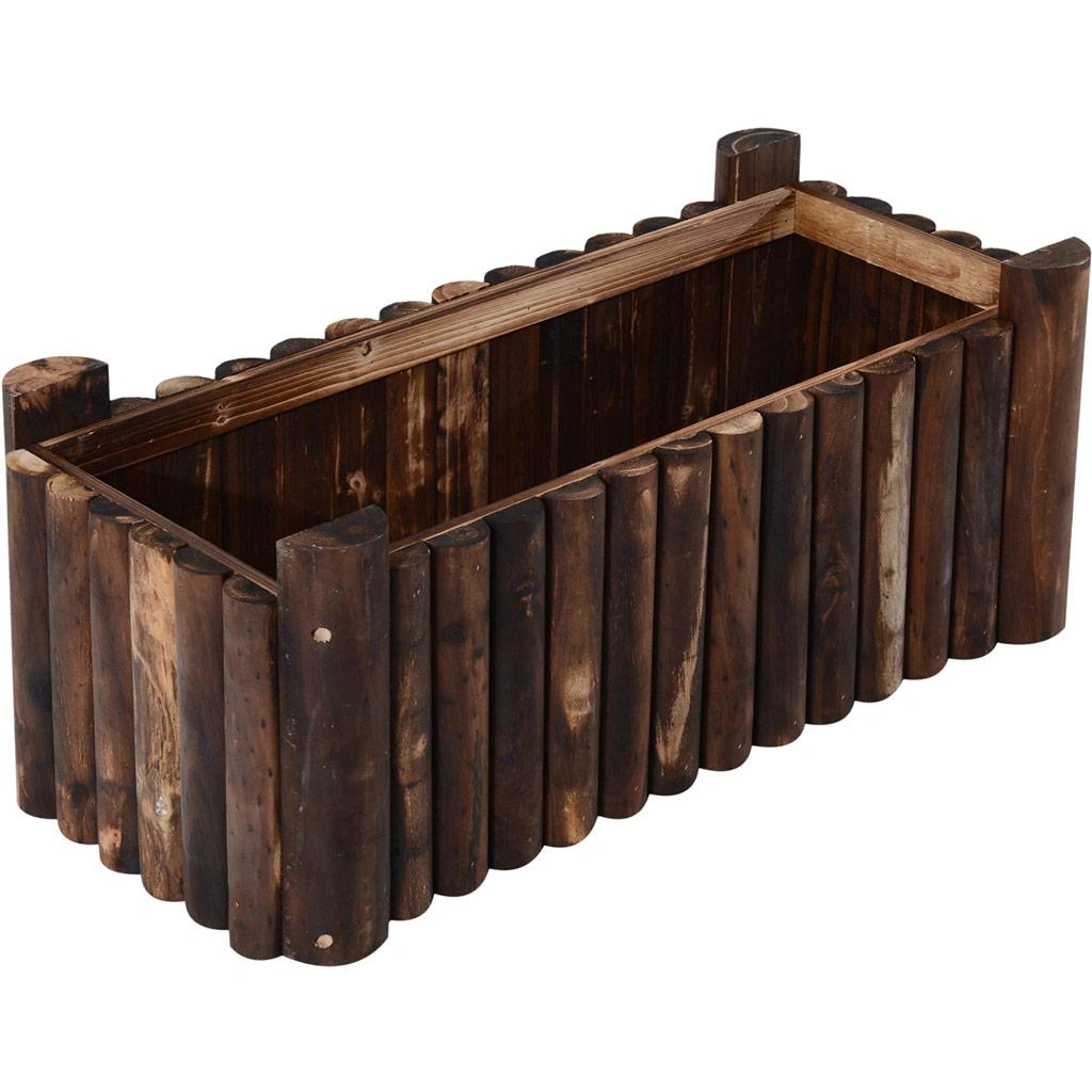 Hochbeet L78 x W35 x H30cm Pflanzkasten Gemüsebeet Holz - 2