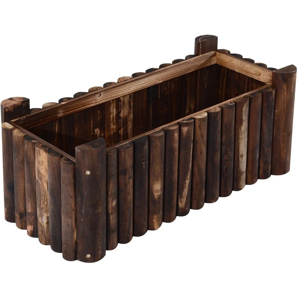 Hochbeet L78 x W35 x H30cm Pflanzkasten Gemüsebeet Holz - 2