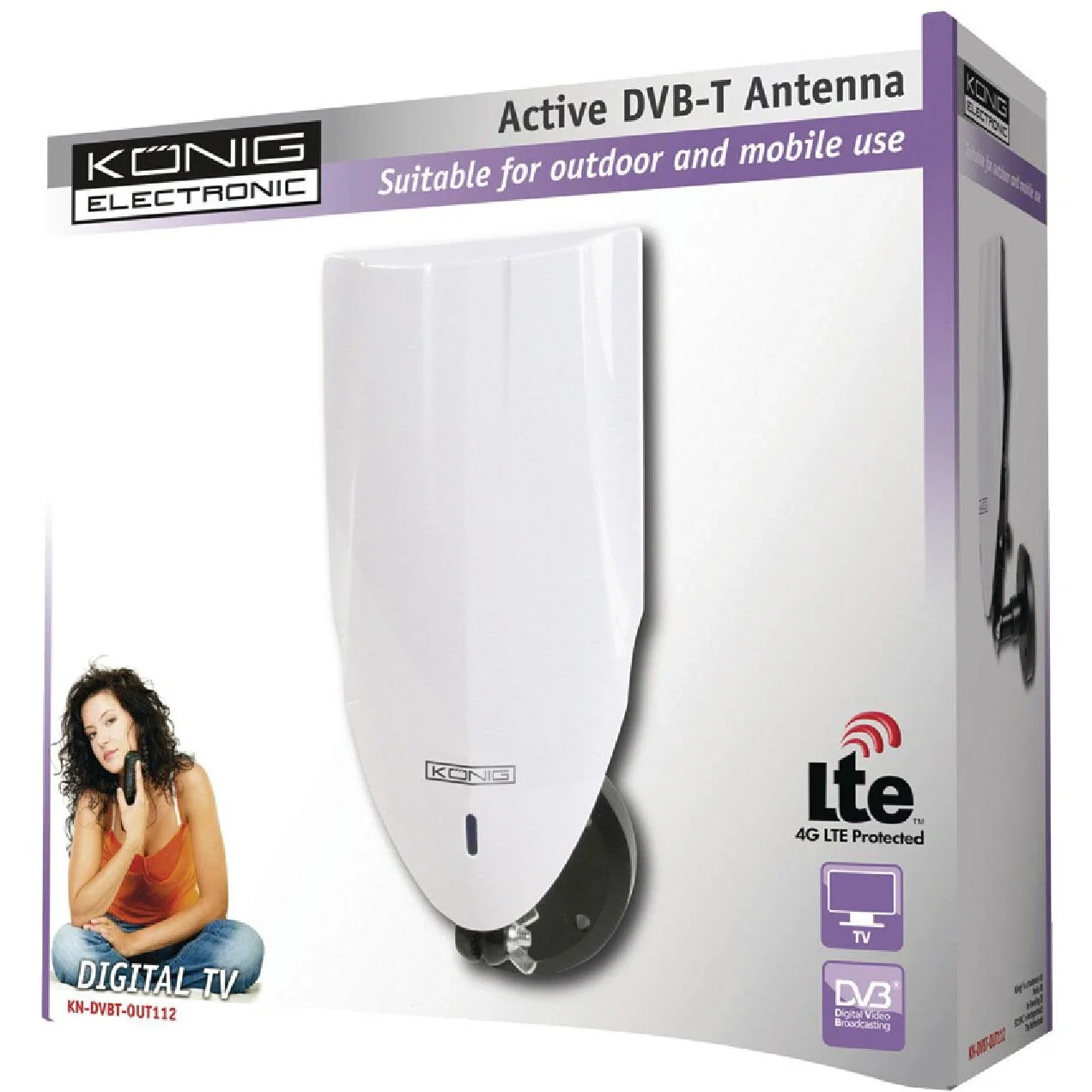 DVB-T/T2 - DAB+ Außenantenne mit Verstärker 23 dB FM / VHF / UHF - 3