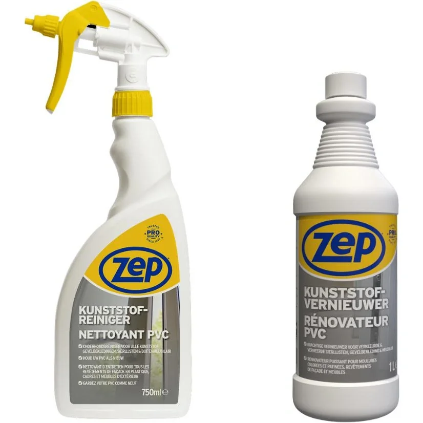 ZEP Kunststoff-Entferner - 1 L und ZEP Kunststoff-Reiniger - 750 ml - 1