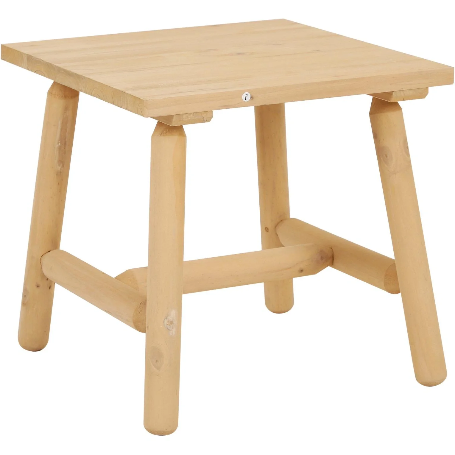 Holzhocker Garten Beistelltisch Gartentisch Kinderstuhl Allzweck Tannenholz Natur 50 x 50 x 48 cm - 7