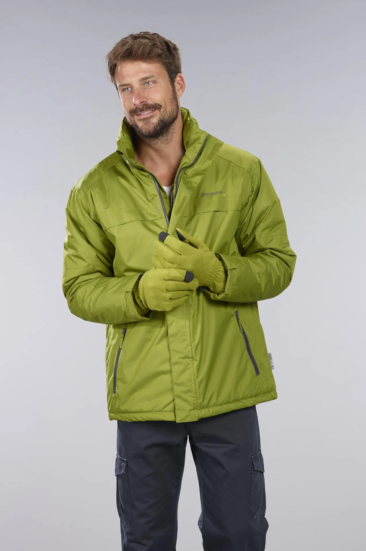 Funktionsjacke Farbe grün, atmungsaktiv, winddicht und wasserabweisend, Gr.4XL - 6