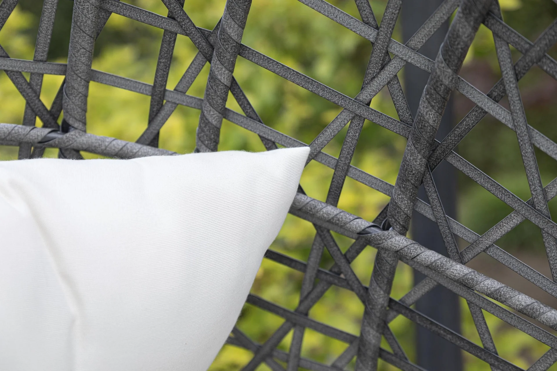 Garten-Hängesessel "Kuba" - anthrazit/weiß - 8