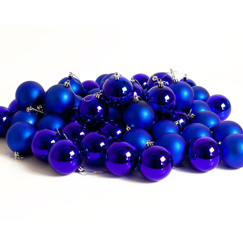 Weihnachtskugeln 54 Stück - Blau - Durchmesser 6cm - 2