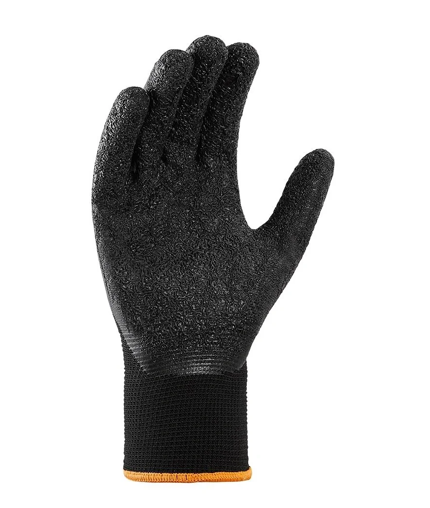 Polyester-Strickhandschuh LATEX schwarz/ schwarz Gr. 10 - 3