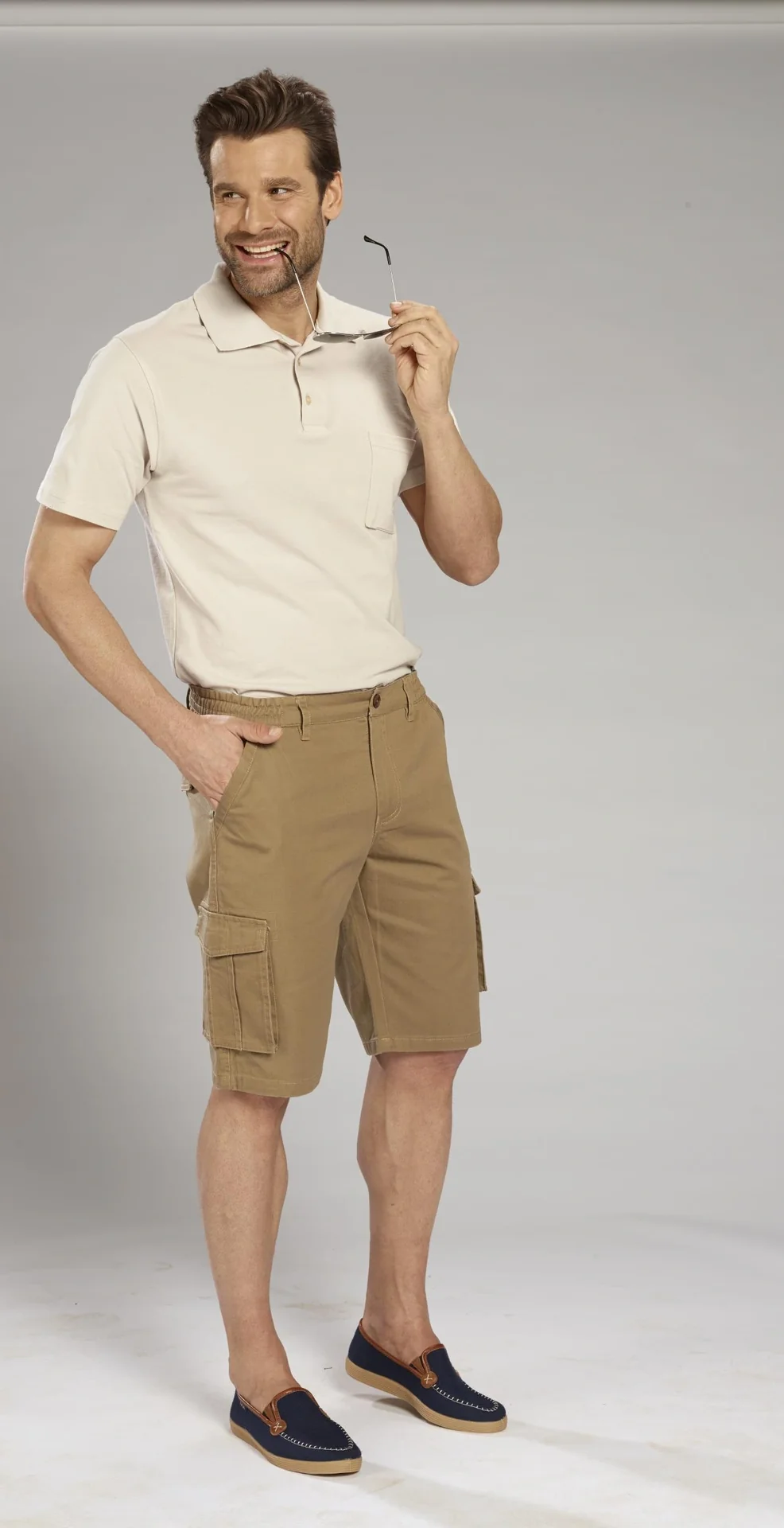 Cargoshorts mit Dehnbund, Farbe sand, Gr.54 - 5