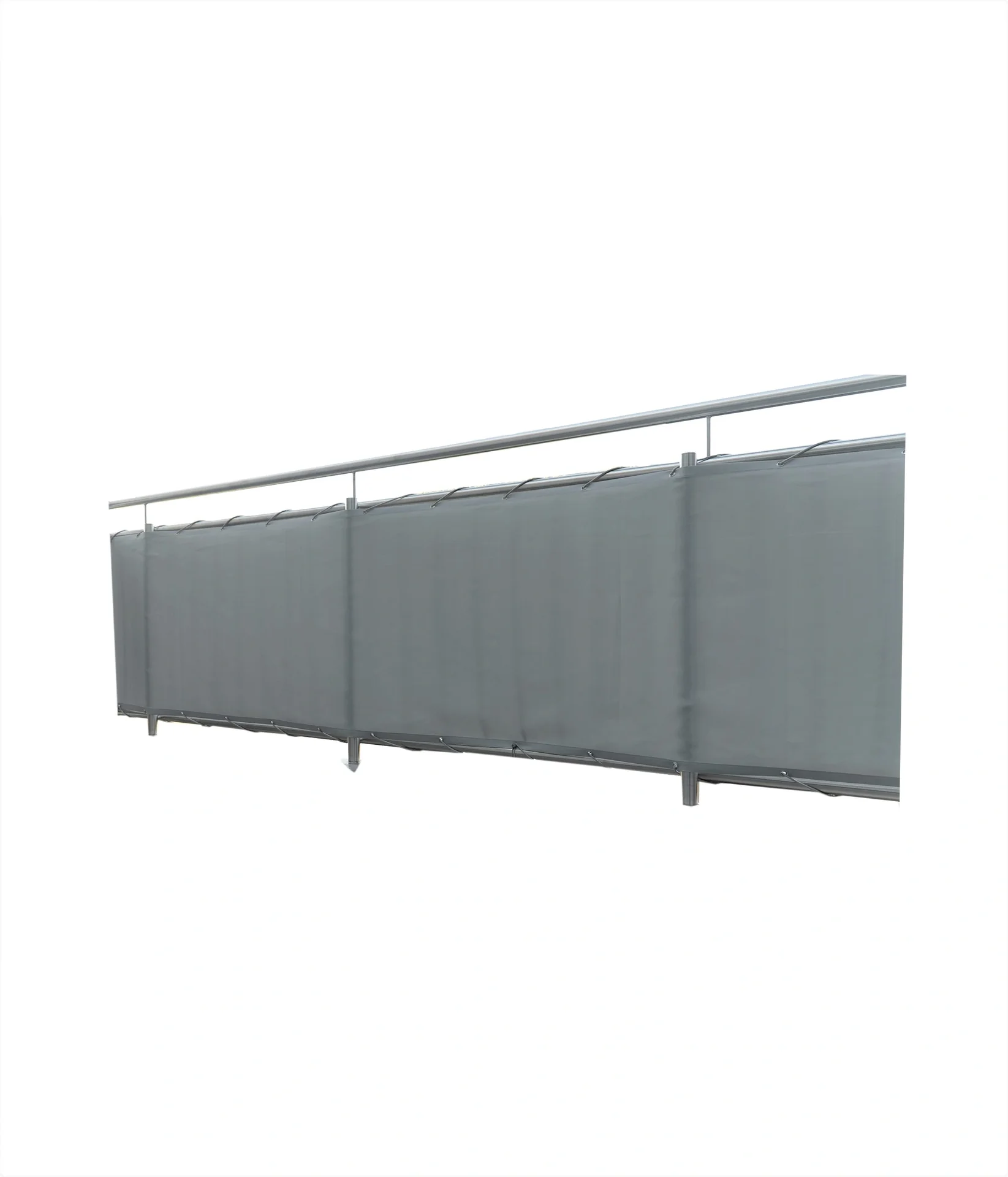 Balkonverkleidung, hell silbergrau, 90 x 300 cm - 2