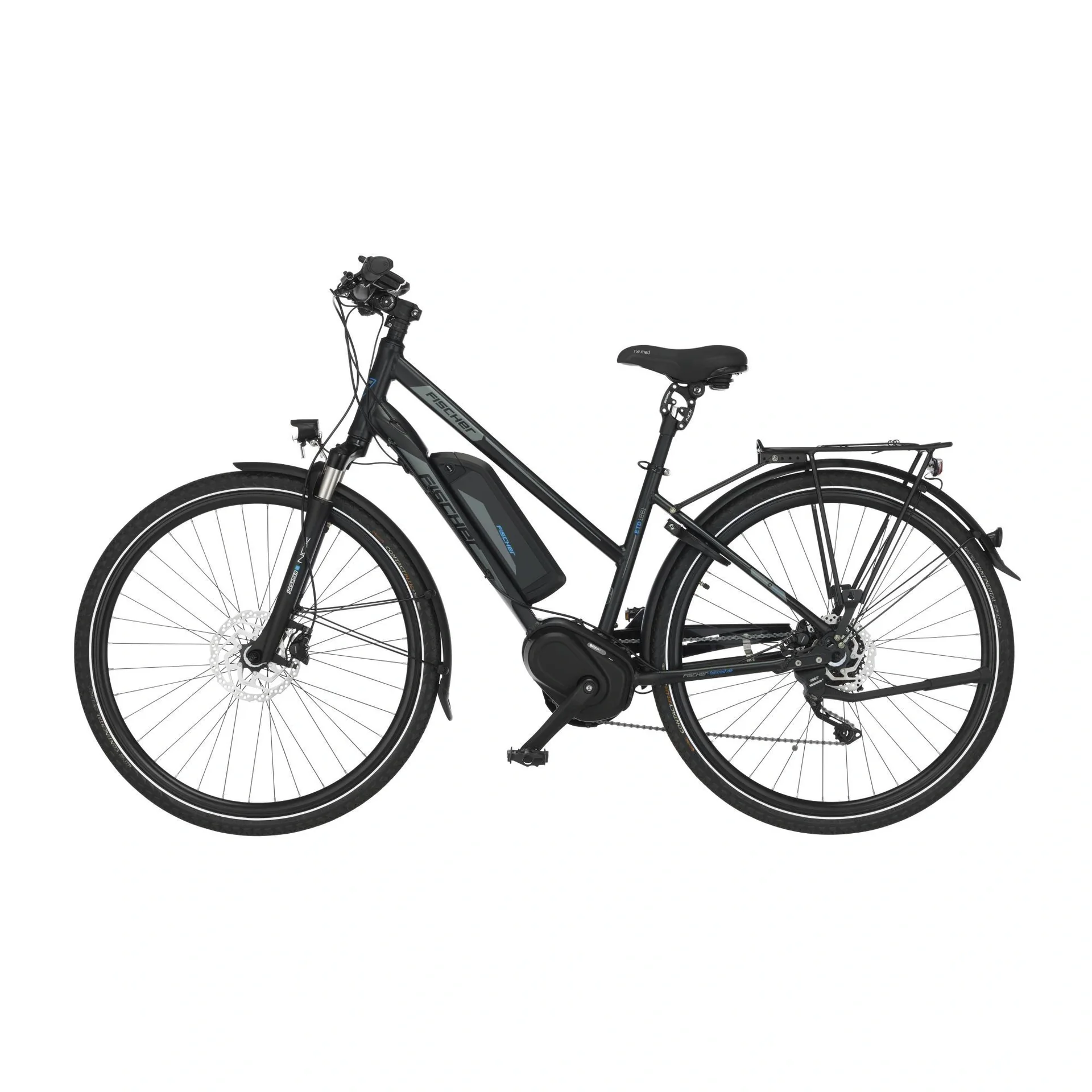 Damen E-Bike Trekking, 28 Zoll, Rahmengröße 49 cm, 10-Gang Kettenschaltung, schwarz matt, VIATOR ETD 1861 - 12