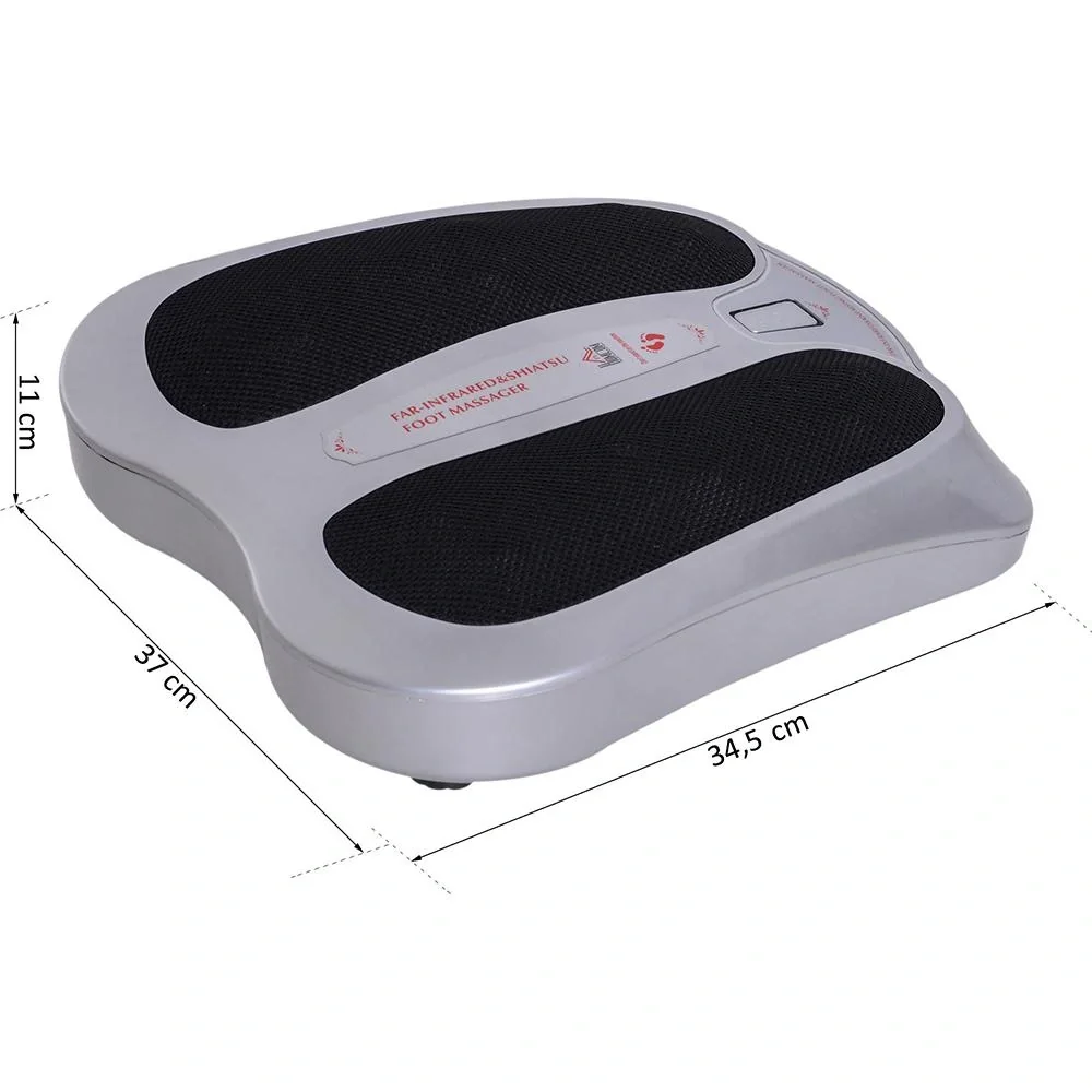 Shiatsu Fußmassagegerät Elektrisch Wärmefunktion Reflexzonenmassage Fußmassage 2 Modi Silber - 9