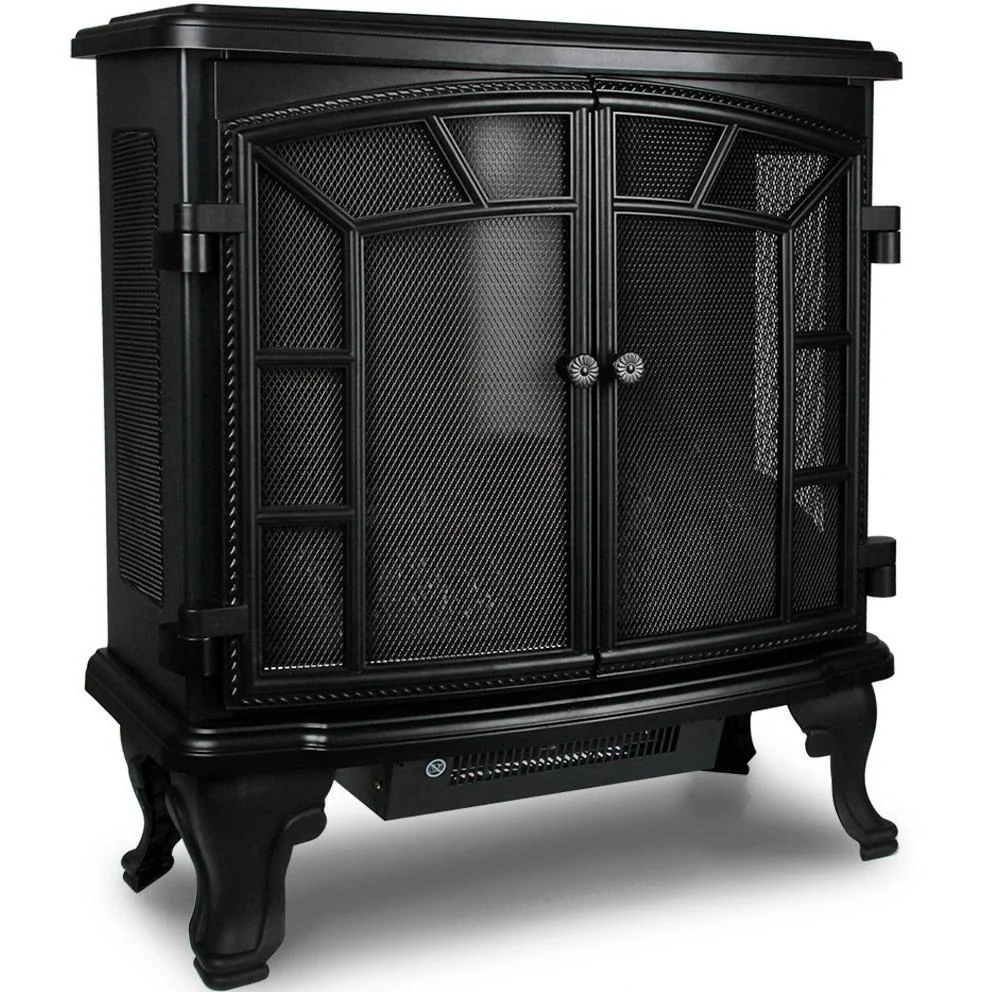 Elektrischer Kamin mit doppelter Tür mit Ventilator und Kamineffekt - 5