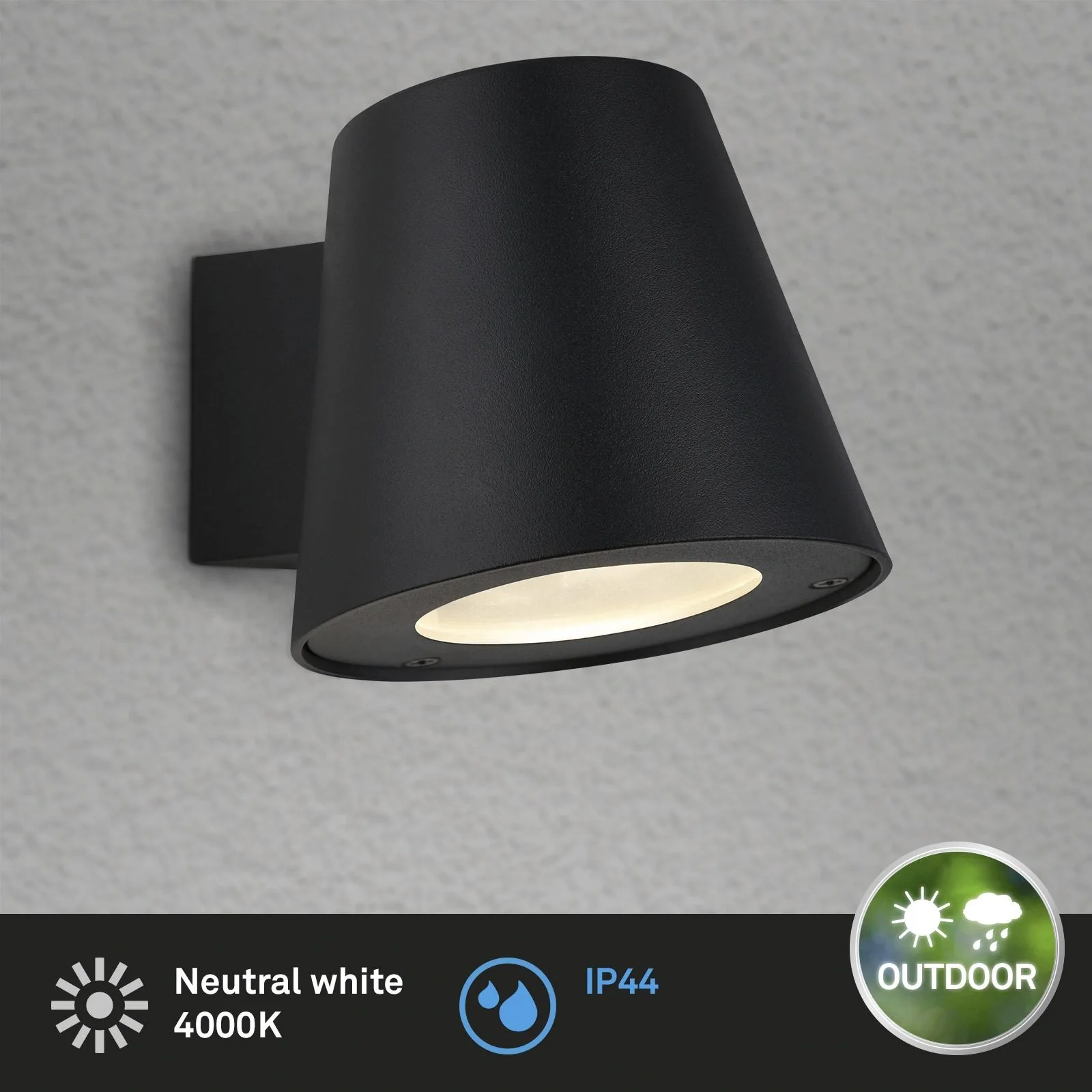 LED Außenleuchte, 1-flammig, IP44, GU10 Fassung , inklusive LED Leuchtmittel 4,9W 460 lm " - 5