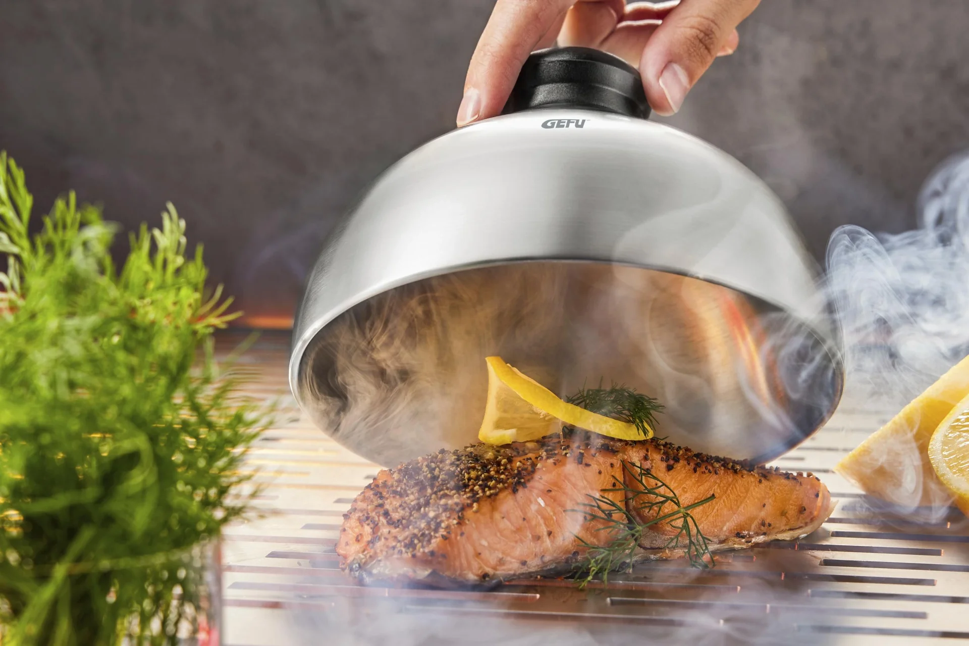 Burger- und Schmelzglocke "BBQ", Edelstahl - 3