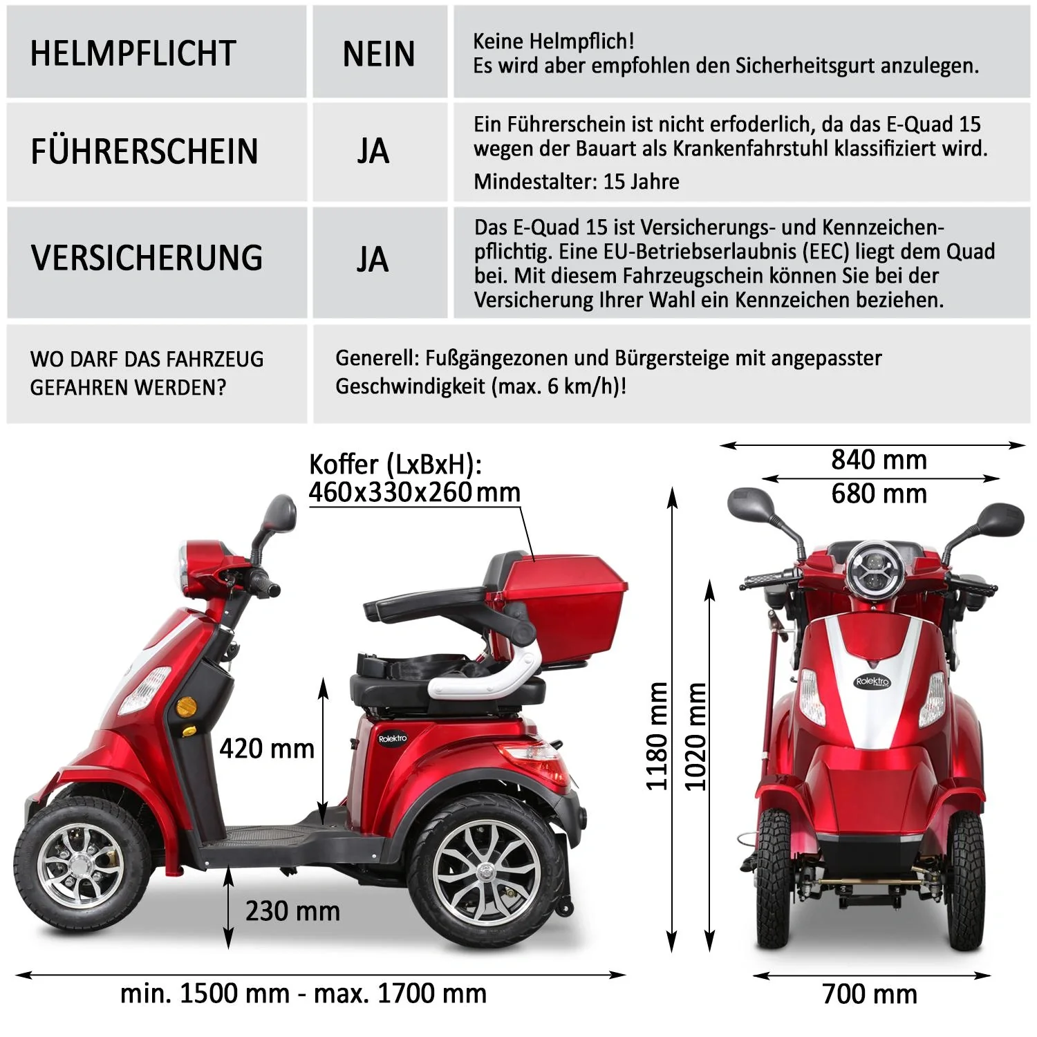 E-Quad 15, 1.000 Watt + Straßenzulassung - 7