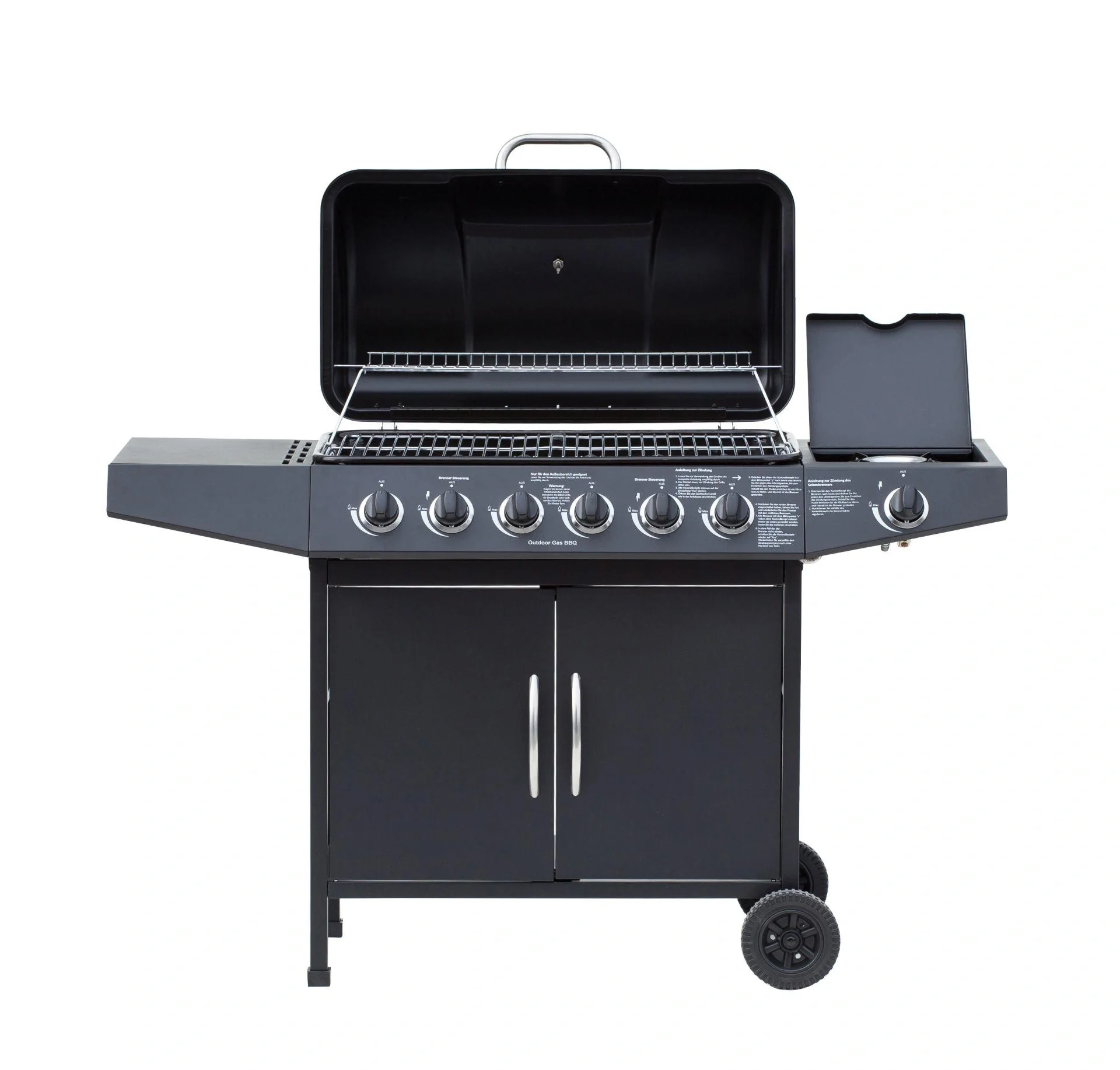 Gasgrill "Dayton" 6 Hauptbrenner + 1 Seitenbrenner, schwarz - 11