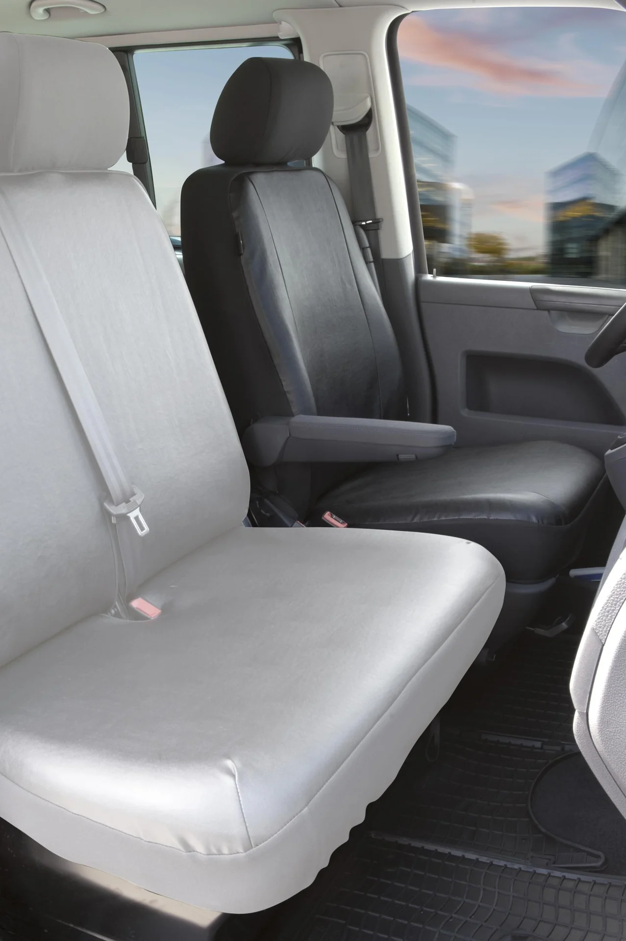 Passform Sitzbezüge für VW T5 Einzelsitz vorne aus Kunstleder ab BJ 04/2003 bis 08/2009 - 2