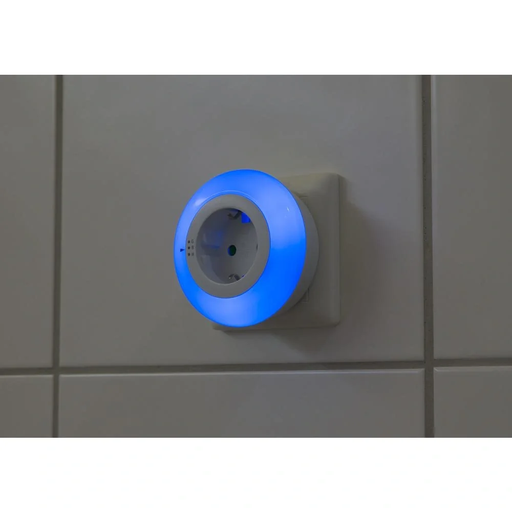 LED Nachtlicht - Zwischenstecker mit Dämmerungsschalter, 3 Farben wählbar - 6