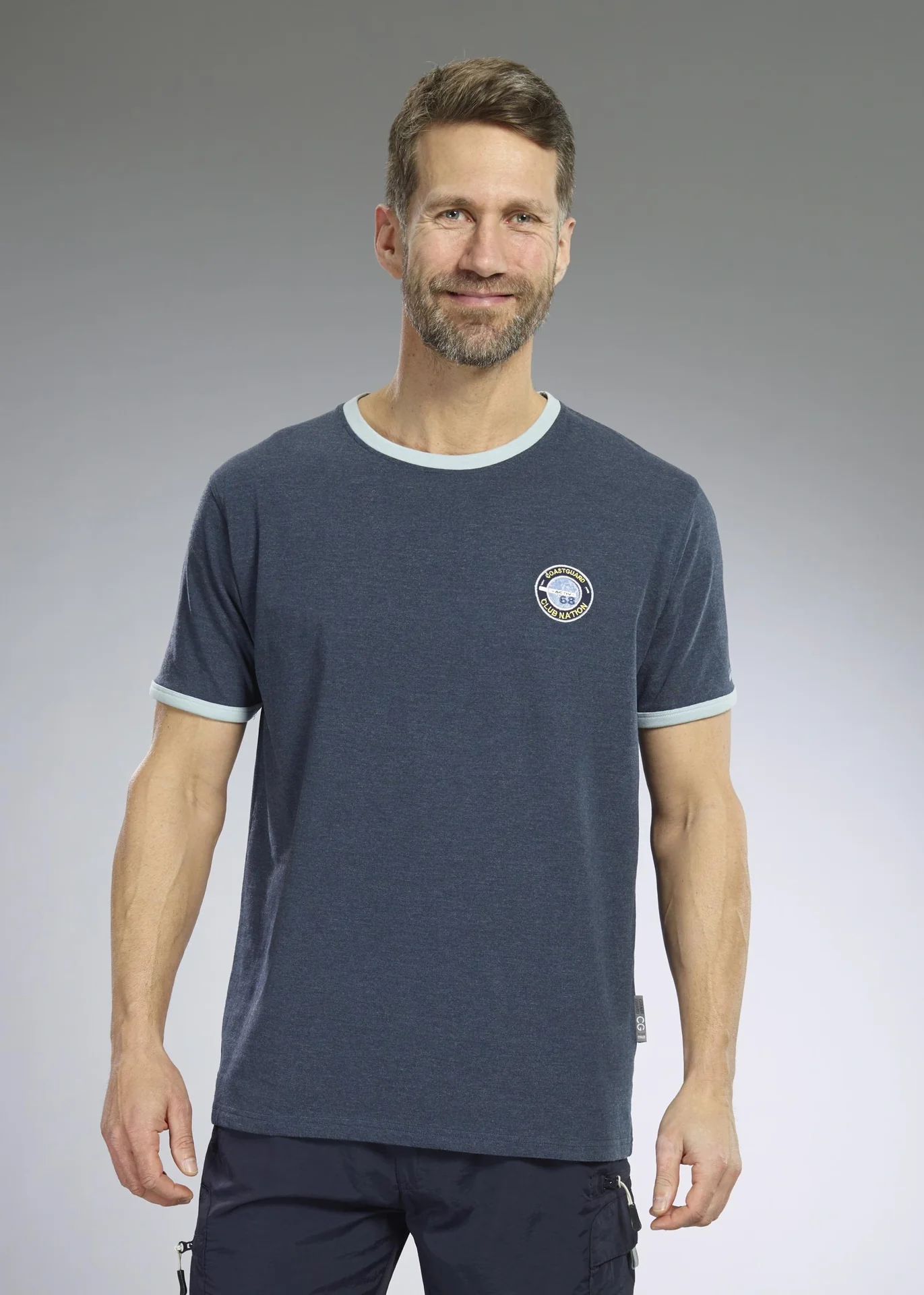 T-Shirt, Farbe marine, Gr.2XL - 1