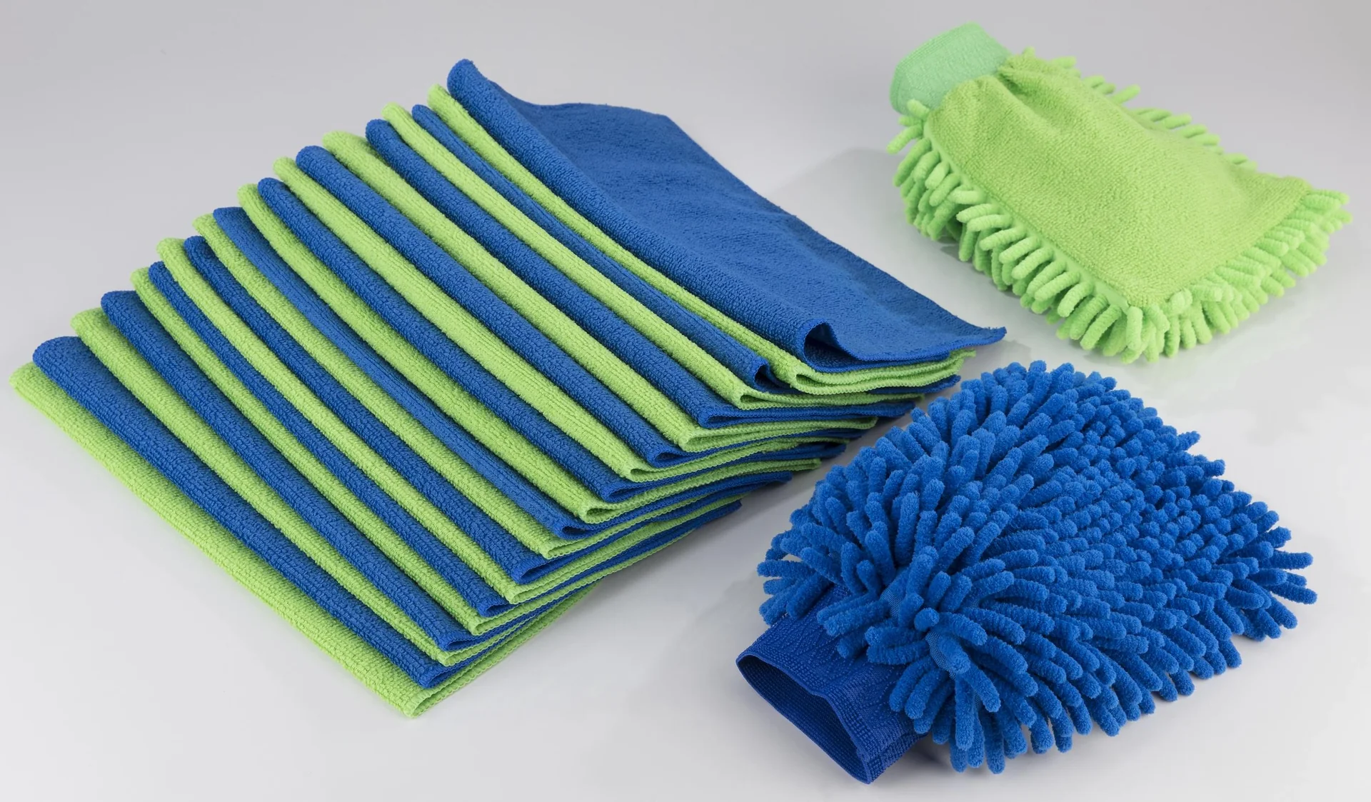 Power Mikrofaser Putzset + GRATIS dazu 2 Handschuhe, 22-teilig - 3