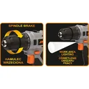 Akkubohrmaschine mit 2 Akkus und 1 Ladegerät - 18V - 10mm - 22Nm - 9