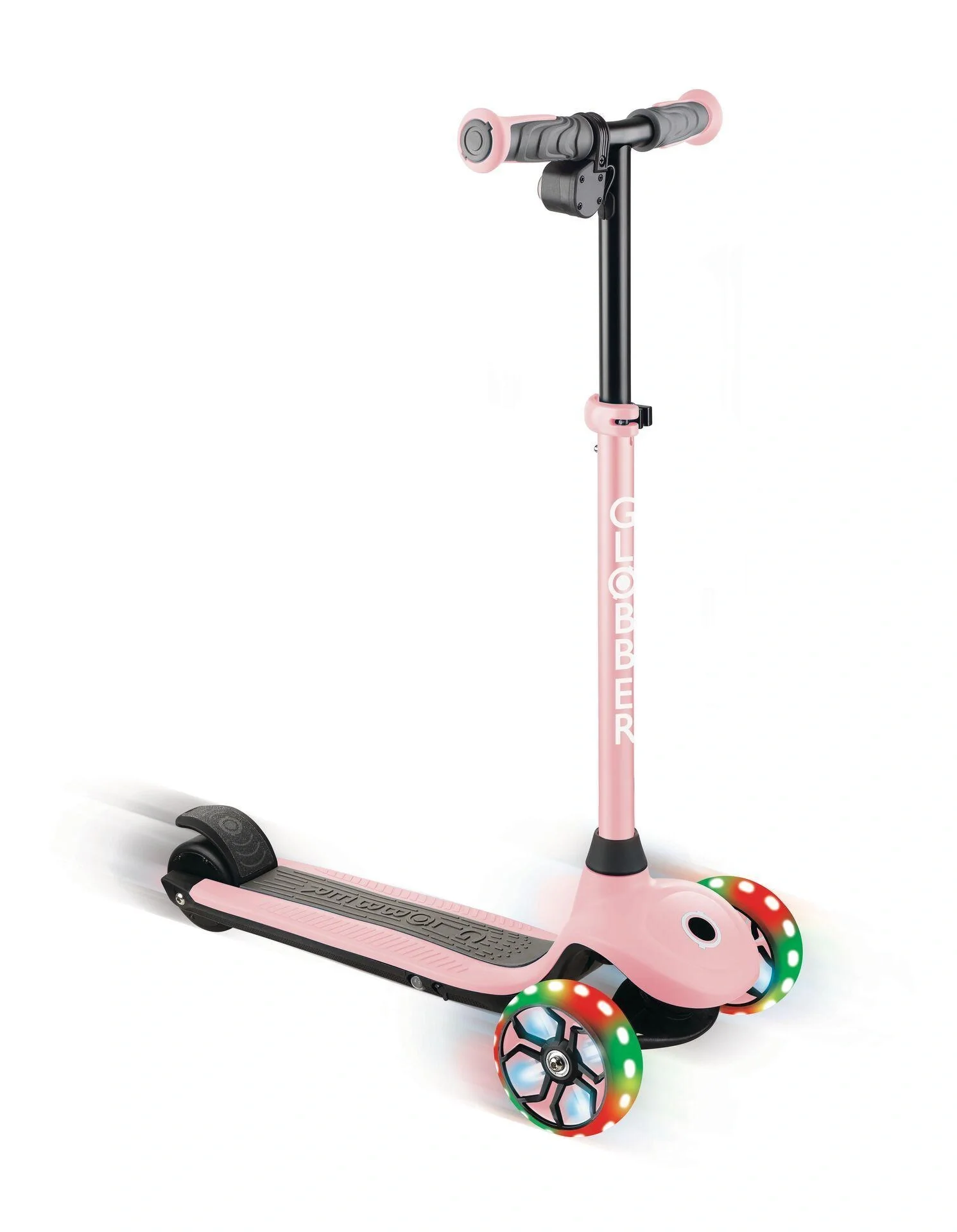 ONE K E-MOTION 4 PLUS   E-Scooter, Lithium-Batterie, 80 W Motor, 125/90 mm, 3-rädrig, LED-Rollen, pastellrosa - 9