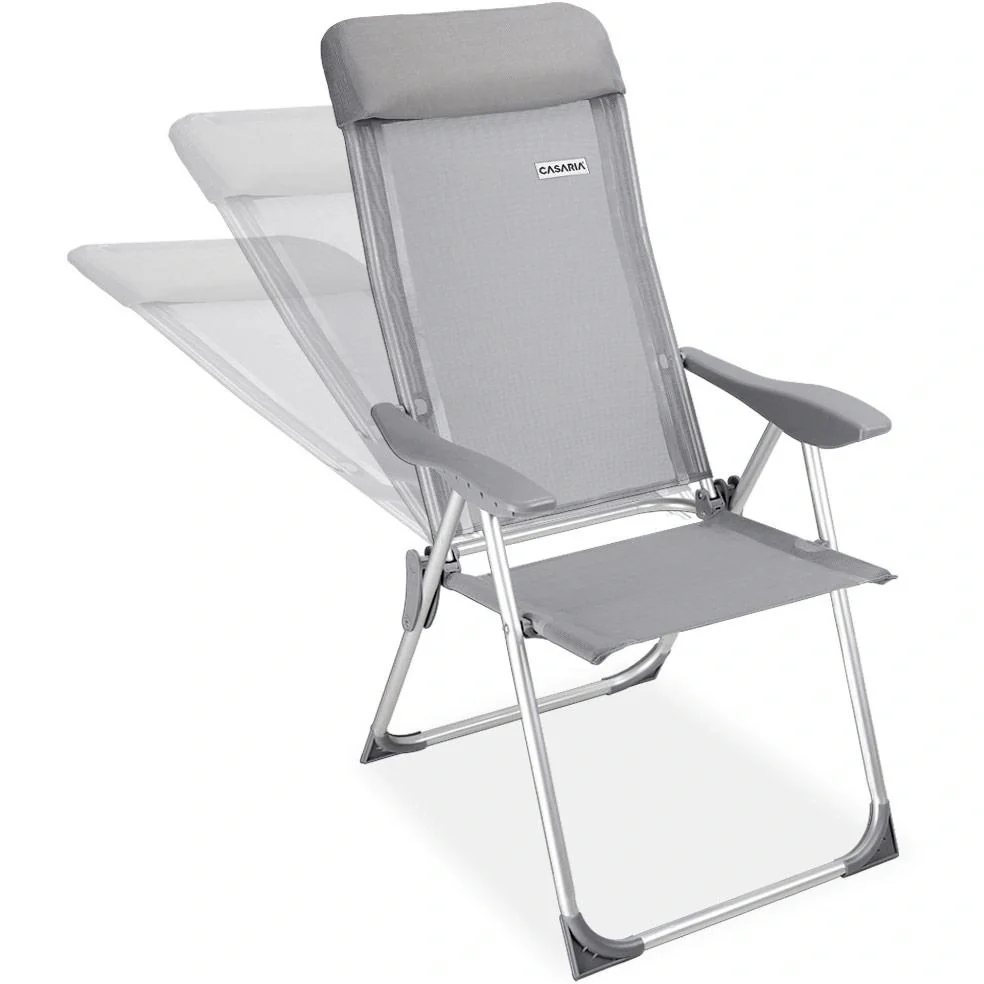 Gartenstühle klappbar 2x - aluminiumgrau - 6