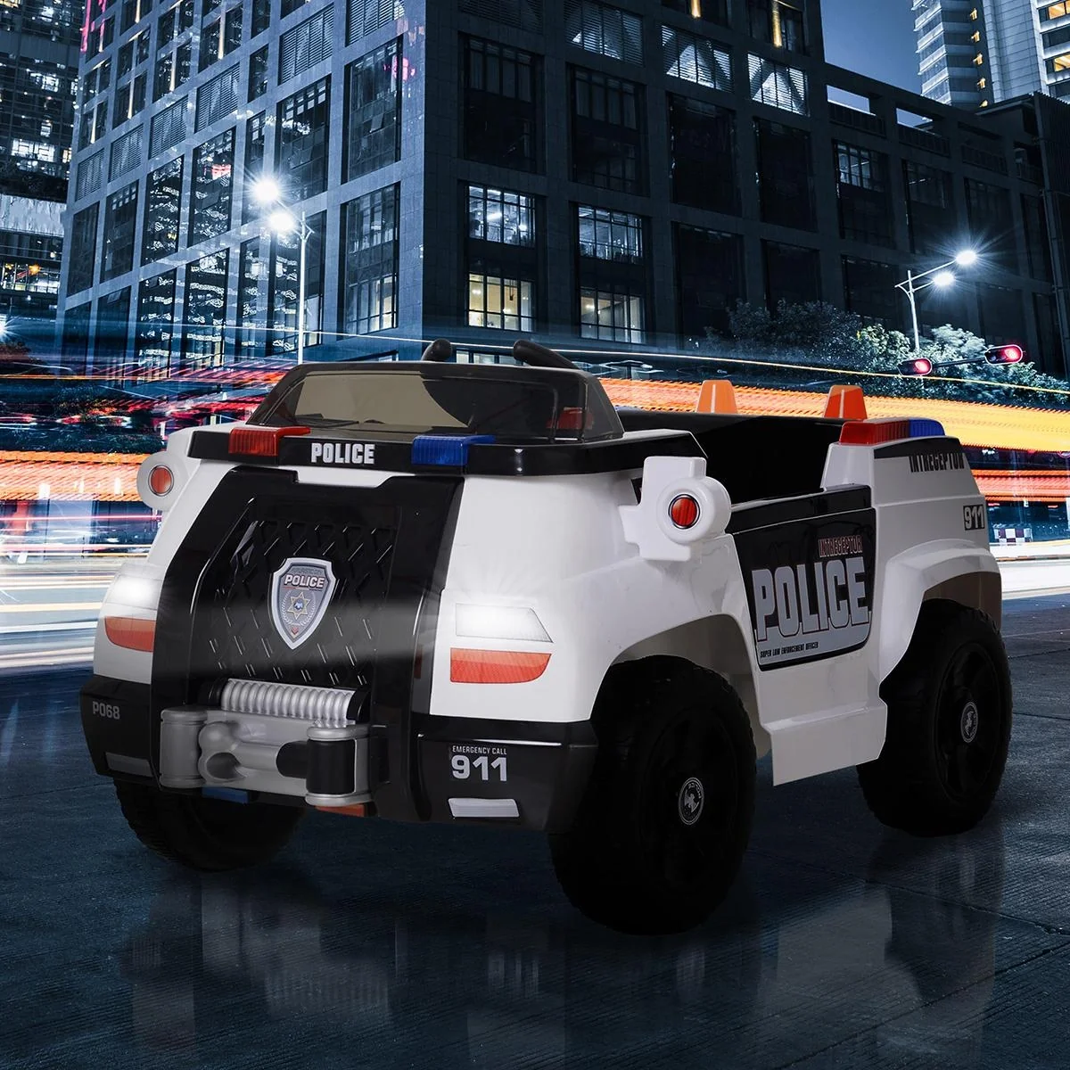 Kinder Polizeiauto mit Fernbedienung weiß - 9