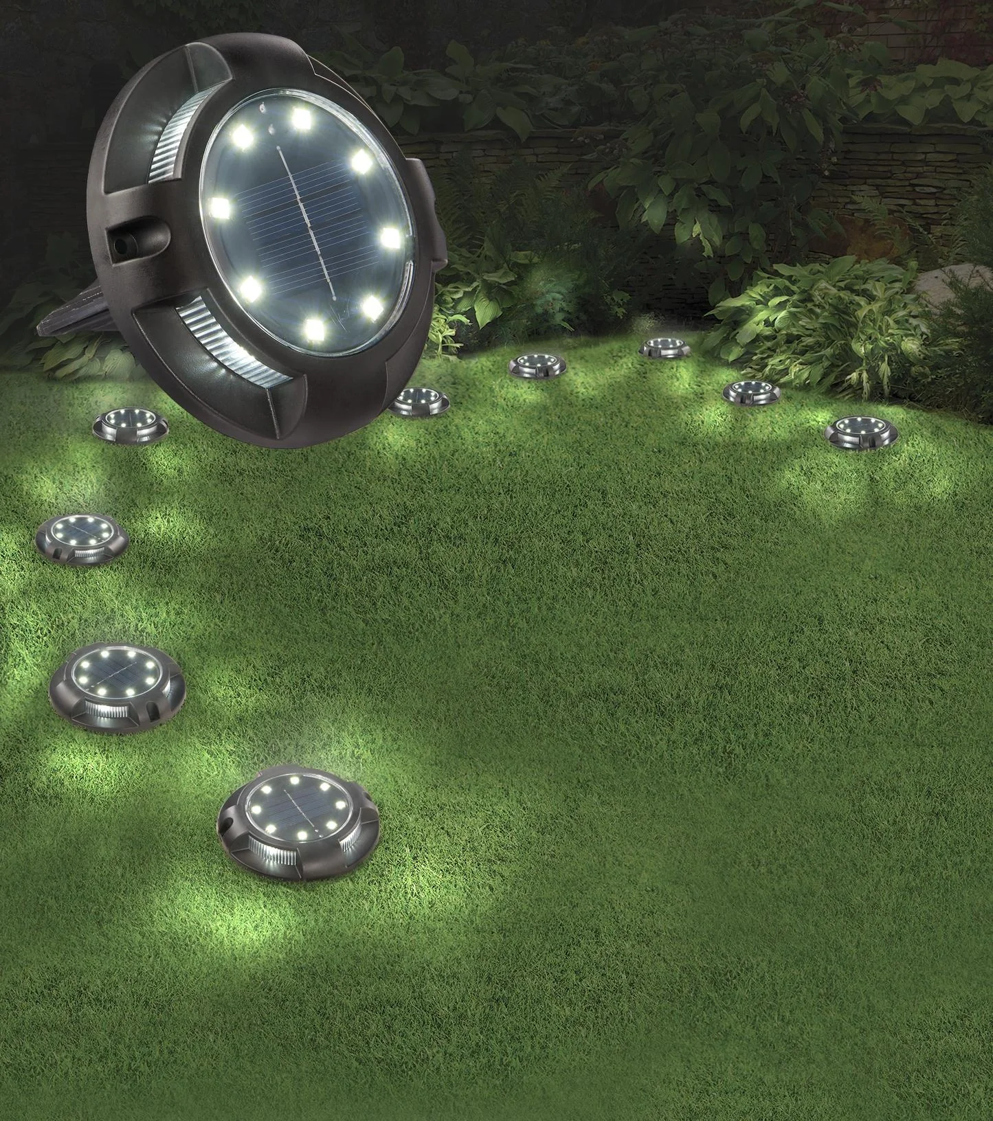 Solar Bodenleuchten mit 12 LEDs, 8 Lumen, 3er Set - 5