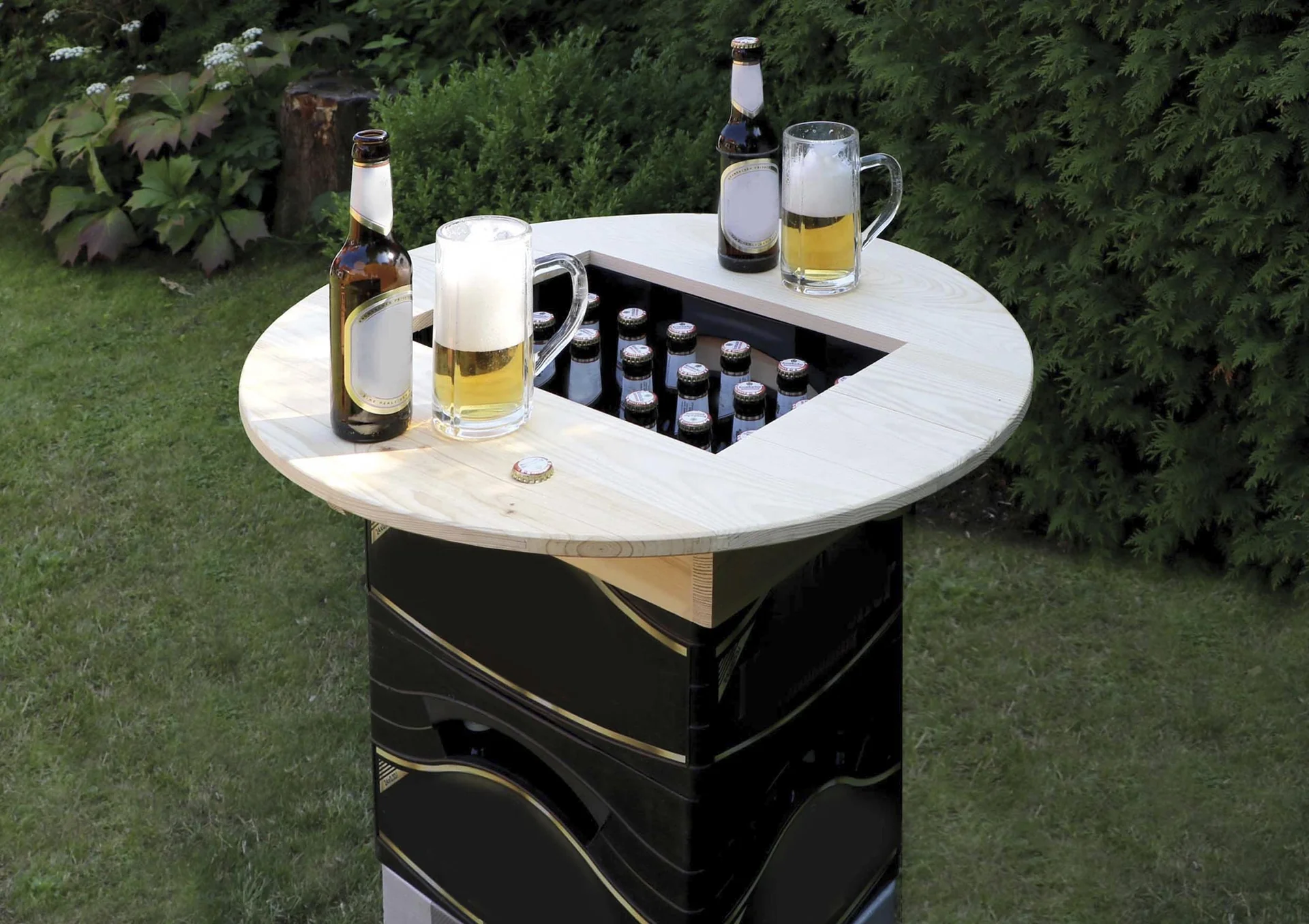 Bierkastenaufsatz natur lackiert - 1