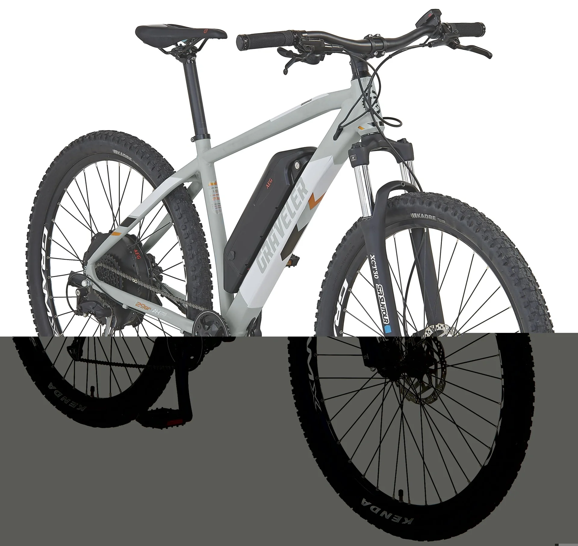 Unisex E-Bike MTB 29 Zoll, Rahmengröße 48 cm, 9-Gang Kettenschaltung, grau matt, GRAVELER 22.EMM.20 - 5