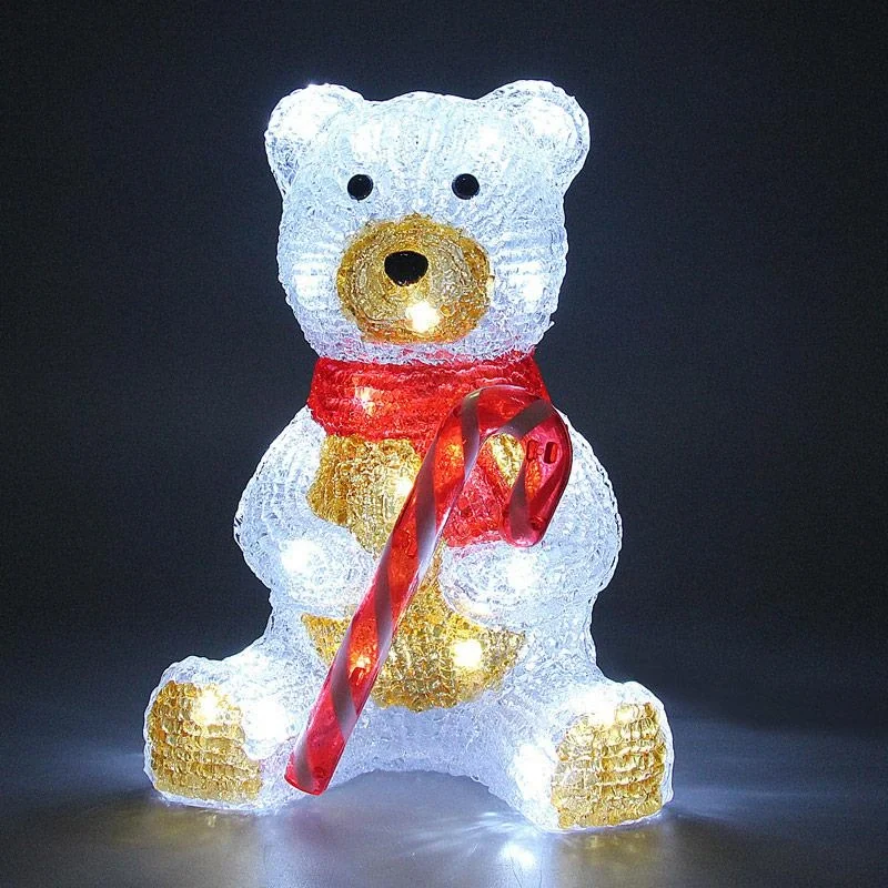 LED-Acryl 17,5cm Weihnachts-Teddy - 1