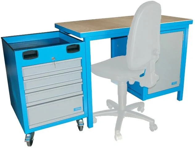 Werkbank 1200 SLT MULTI Tür und Unterrollcontainer, abschließbar - 4