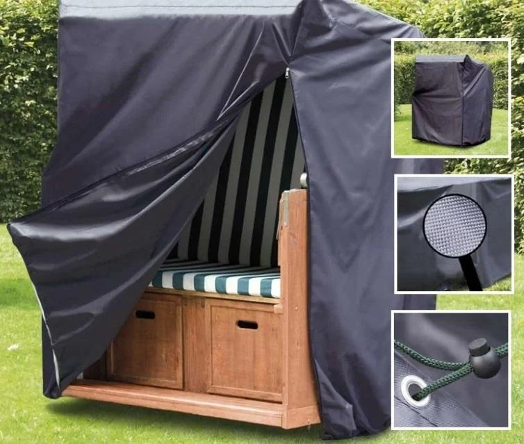 Komfort-Schutzhülle für Strandkörbe XXL, für 155 x 105 x 170/135 cm, Anthrazit - 3