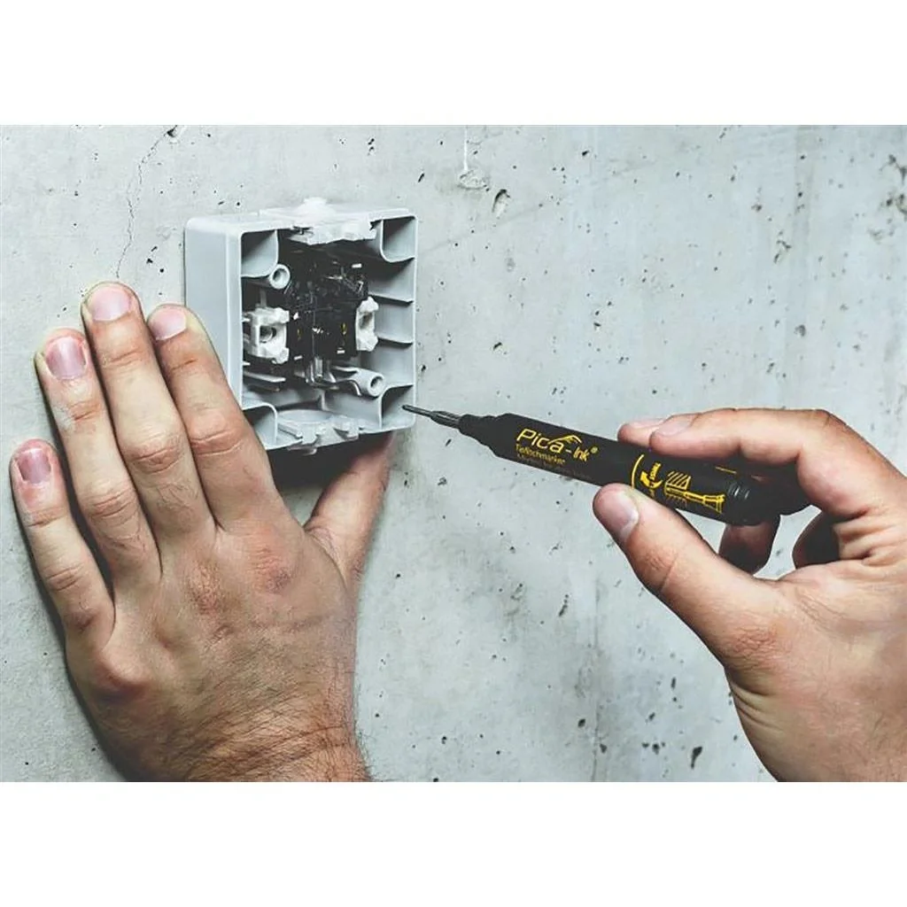 3er-Set Marker 150/40 für tiefe Löcher - permanent - rot, blau und schwarz - 4