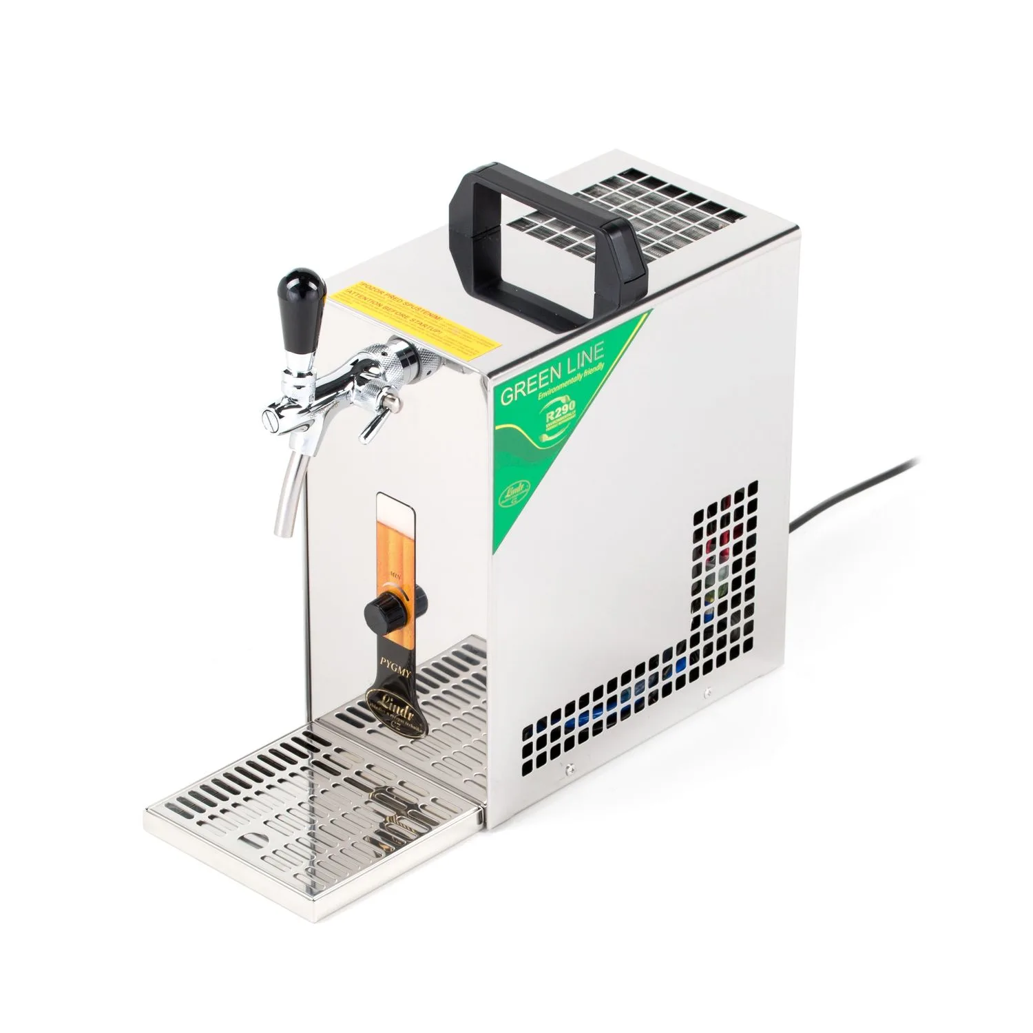 Komplett-Set-Zapfanlage--Bierzapfen-PYGMY-20-K-mit-Membranpumpe--1-leitig-Trockenkuehlgeraet-aus-Edelstahl--25-Liter-h--Green-Line_3.jpg
