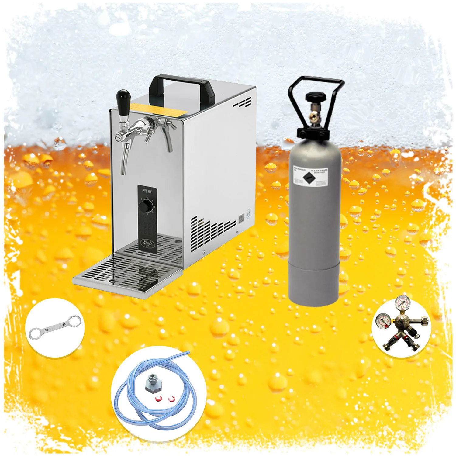 Komplett-Set-Zapfanlage--Bierzapfanlage--Bierkoffer--Durchlaufkuehler-PYGMY-25-1-leitig-Trockenkuehler--35-Liter-h-453682_13.jpg