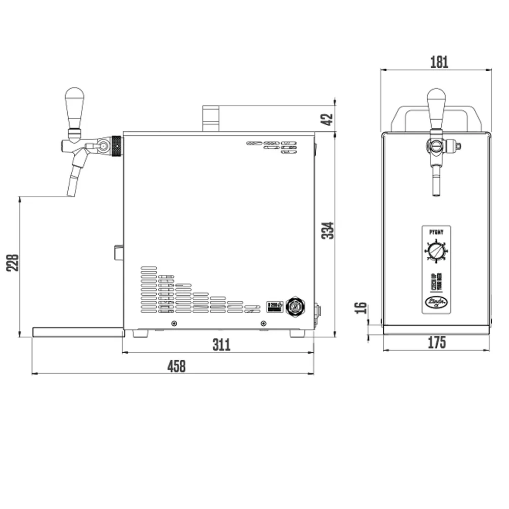 Komplett-Set-Zapfanlage--Bierkoffer--Durchlaufkuehler--Bierzapfanlage-PYGMY-25-1-leitig-Trockenkuehler--35-Liter-h-453717_5.jpg