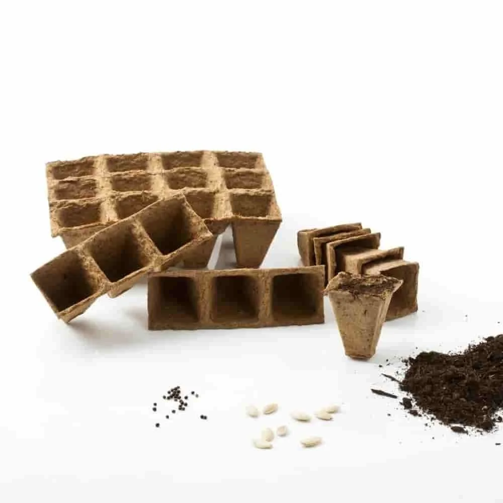 Cultivation Tray 6 x 6 cm, 8 Octagonal Pots per Tray, Compostable-1