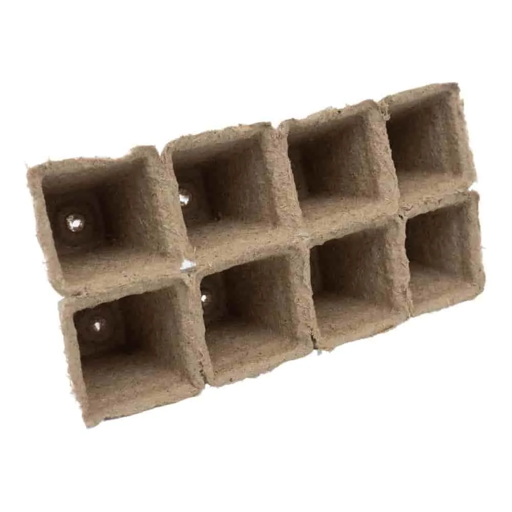 Cultivation Tray 6 x 6 cm, 8 Octagonal Pots per Tray, Compostable-3