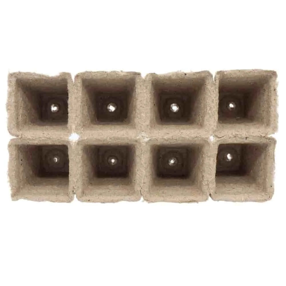 Cultivation Tray 6 x 6 cm, 8 Octagonal Pots per Tray, Compostable-4