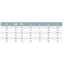 PVC - U 45° T-Stück Muffe 20 mm PN16-1