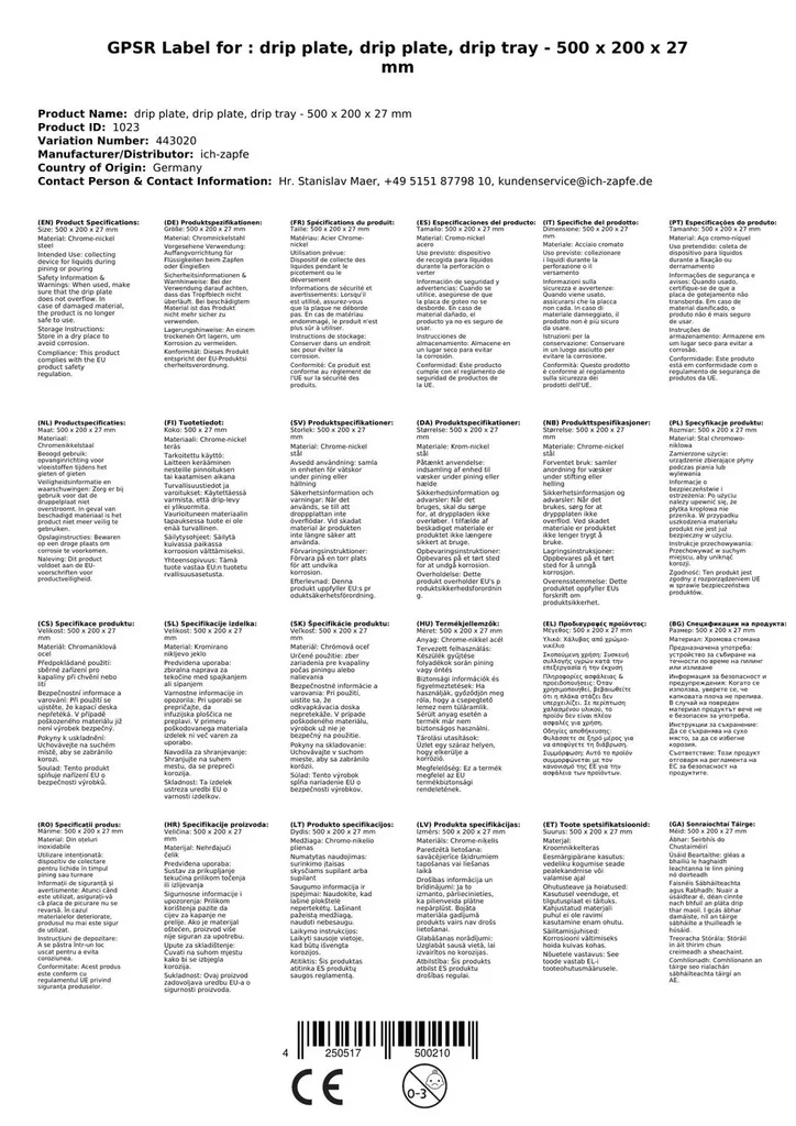 Tropfblech--Abtropfblech--Tropfschale-500-x-200-x-27-mm-46.jpeg