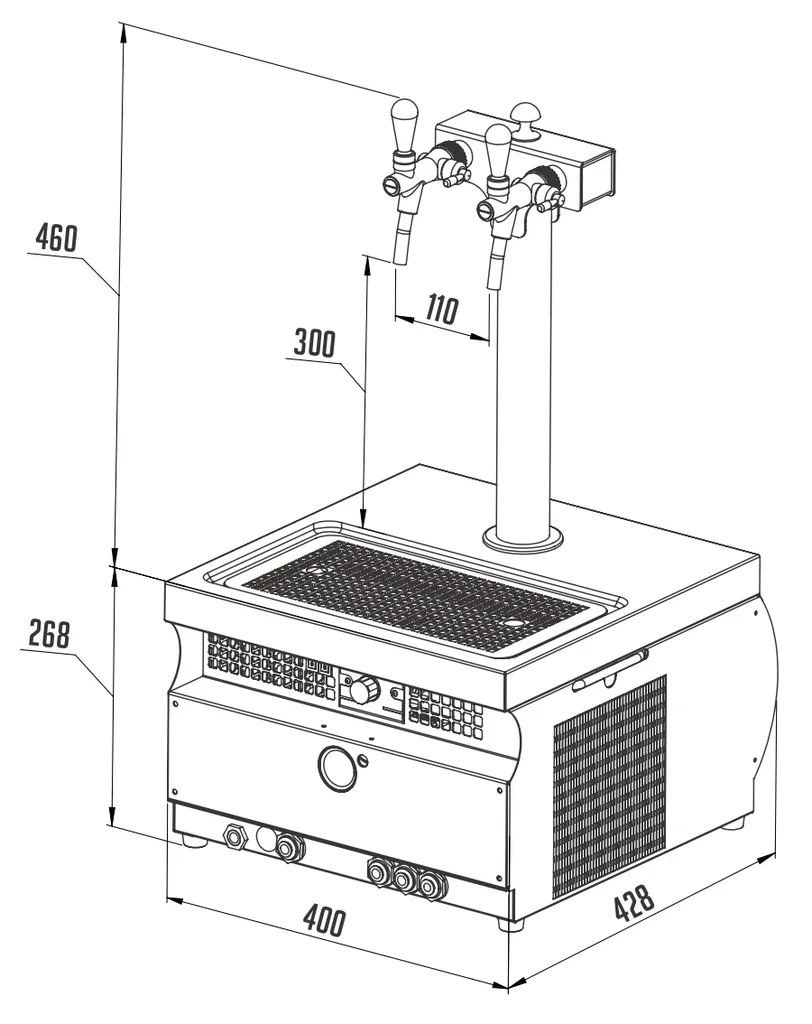 Kontakt-55-K-Profi-Bierzapfanlage-2-leitig-Trockenkuehlgeraet-aus-Edelstahl--50-Liter-h-Membranpumpe--Green-Line_4.jpg