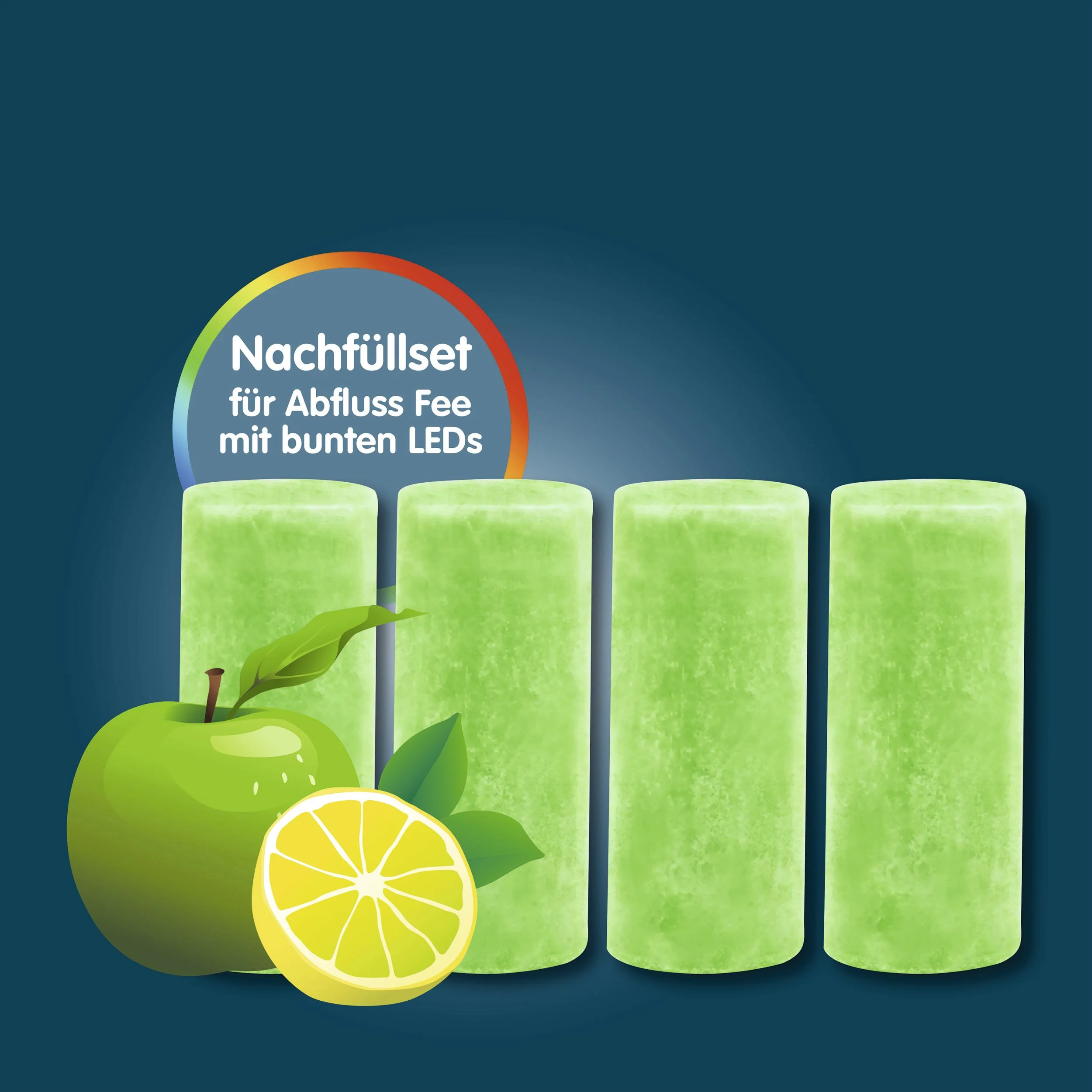 Abfluss-Fee LED-Abflussstopfen 4,5V weiß/chrom - 1