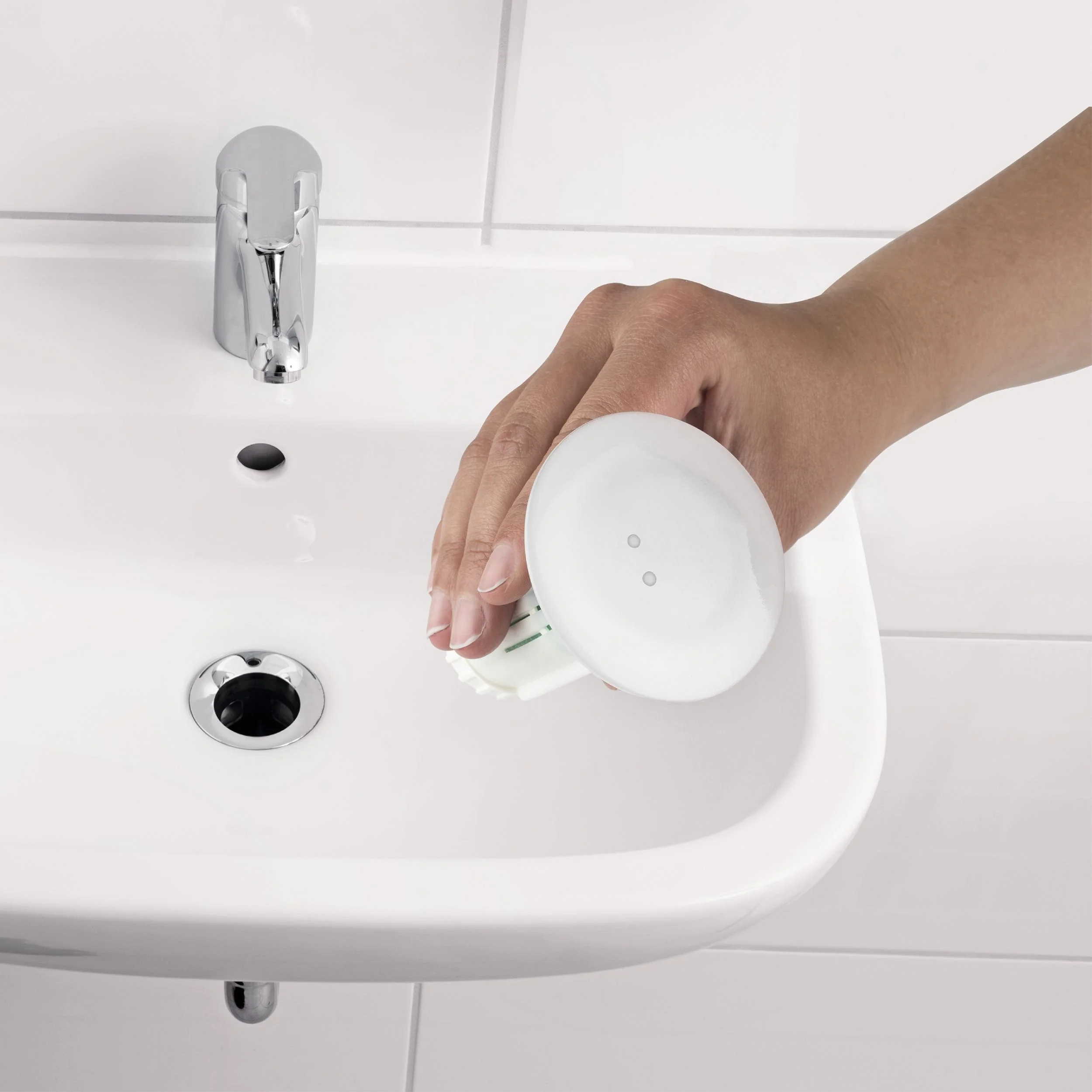 Abfluss-Fee LED-Abflussstopfen 4,5V weiß/chrom - 2