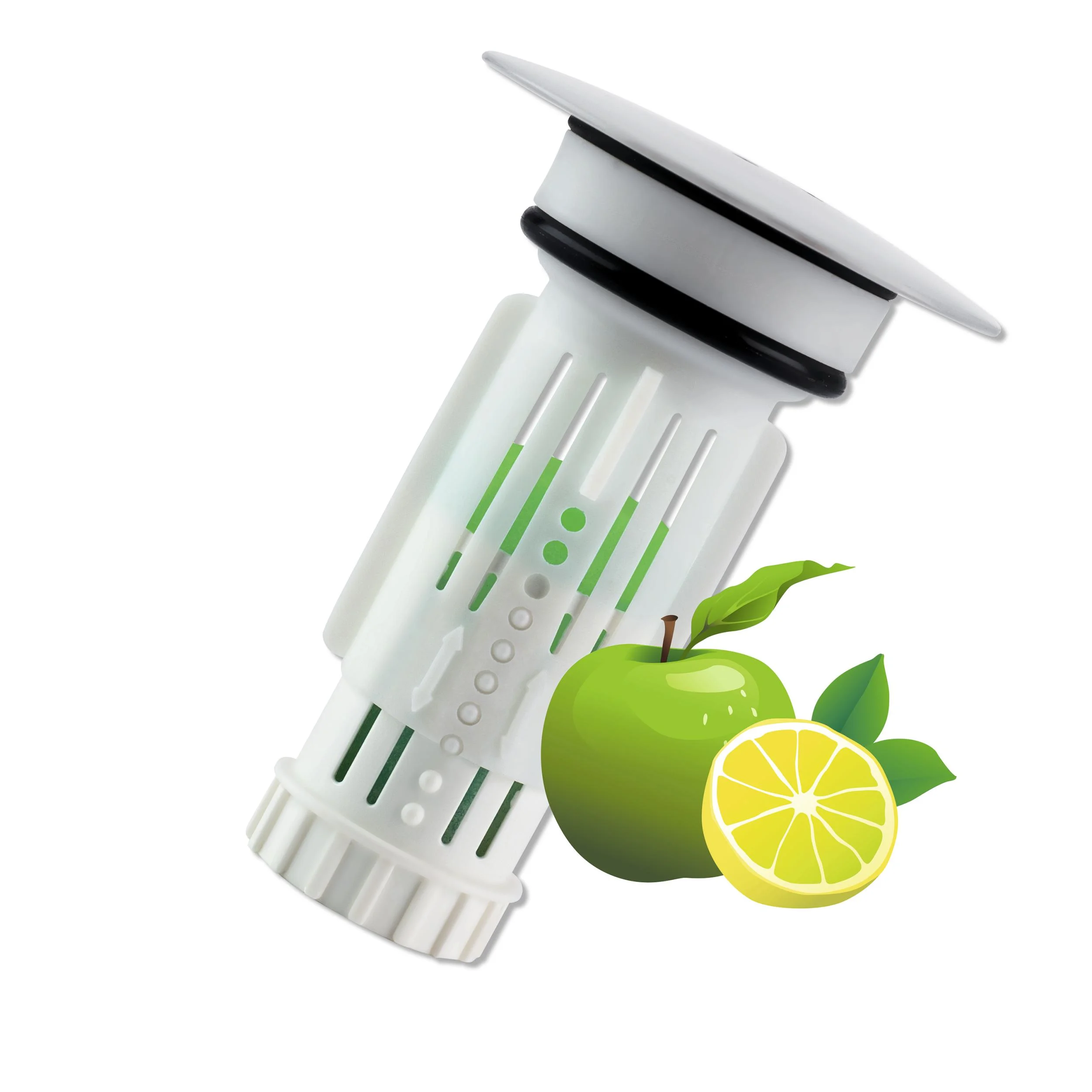 Abfluss-Fee LED-Abflussstopfen 4,5V weiß/chrom - 5