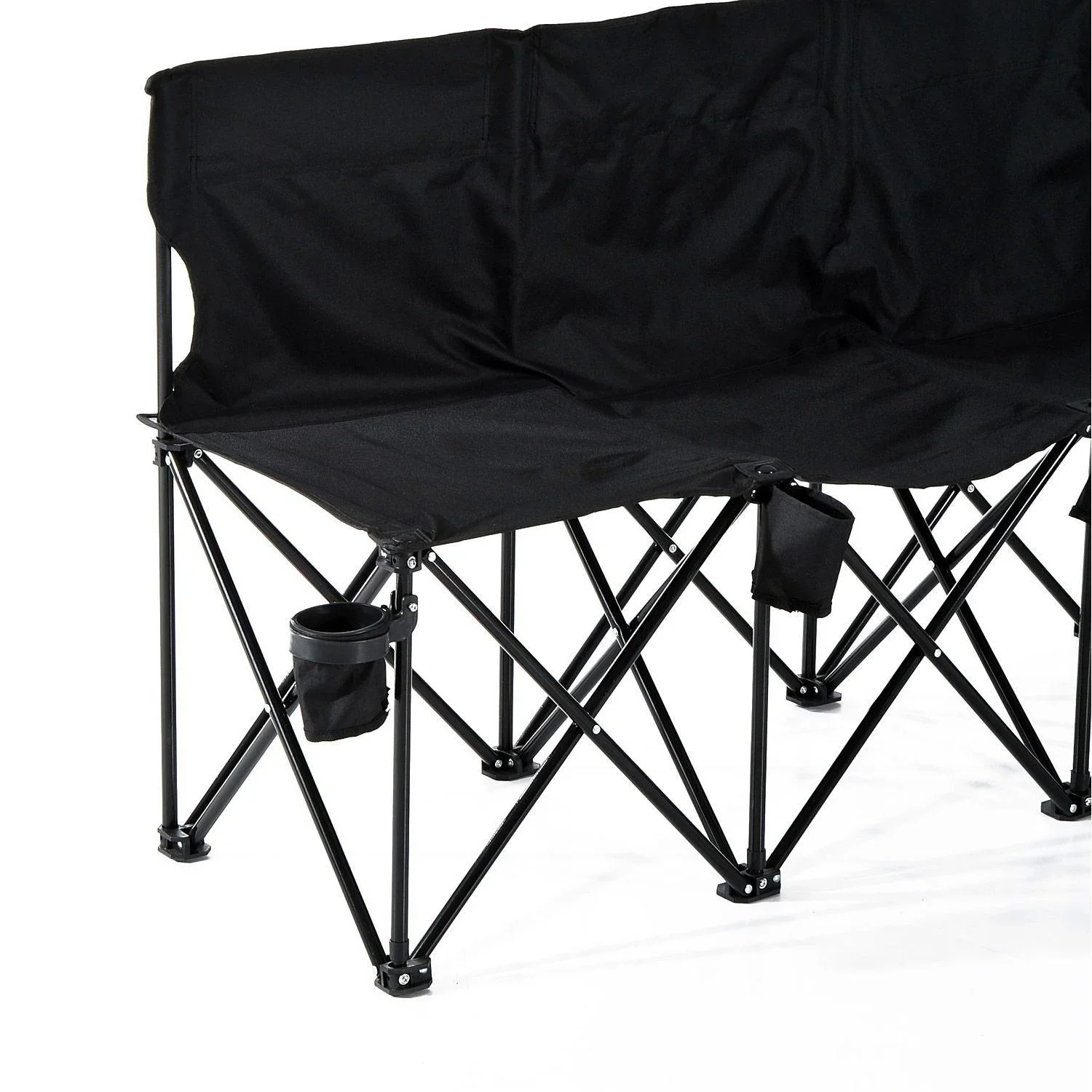 Campingbank Faltbank 6-Sitzer mit Tragetasche schwarz - 0